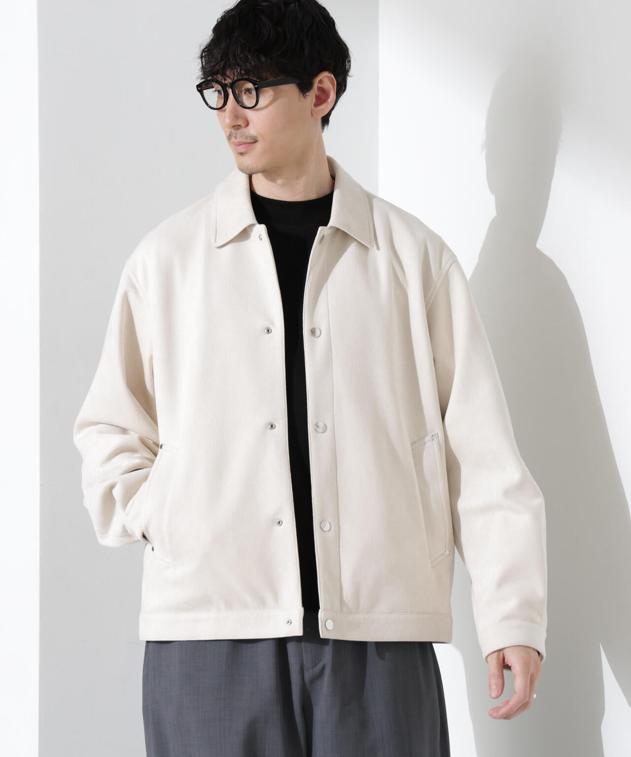 フェイクスエードシャツブルゾン 6685112203