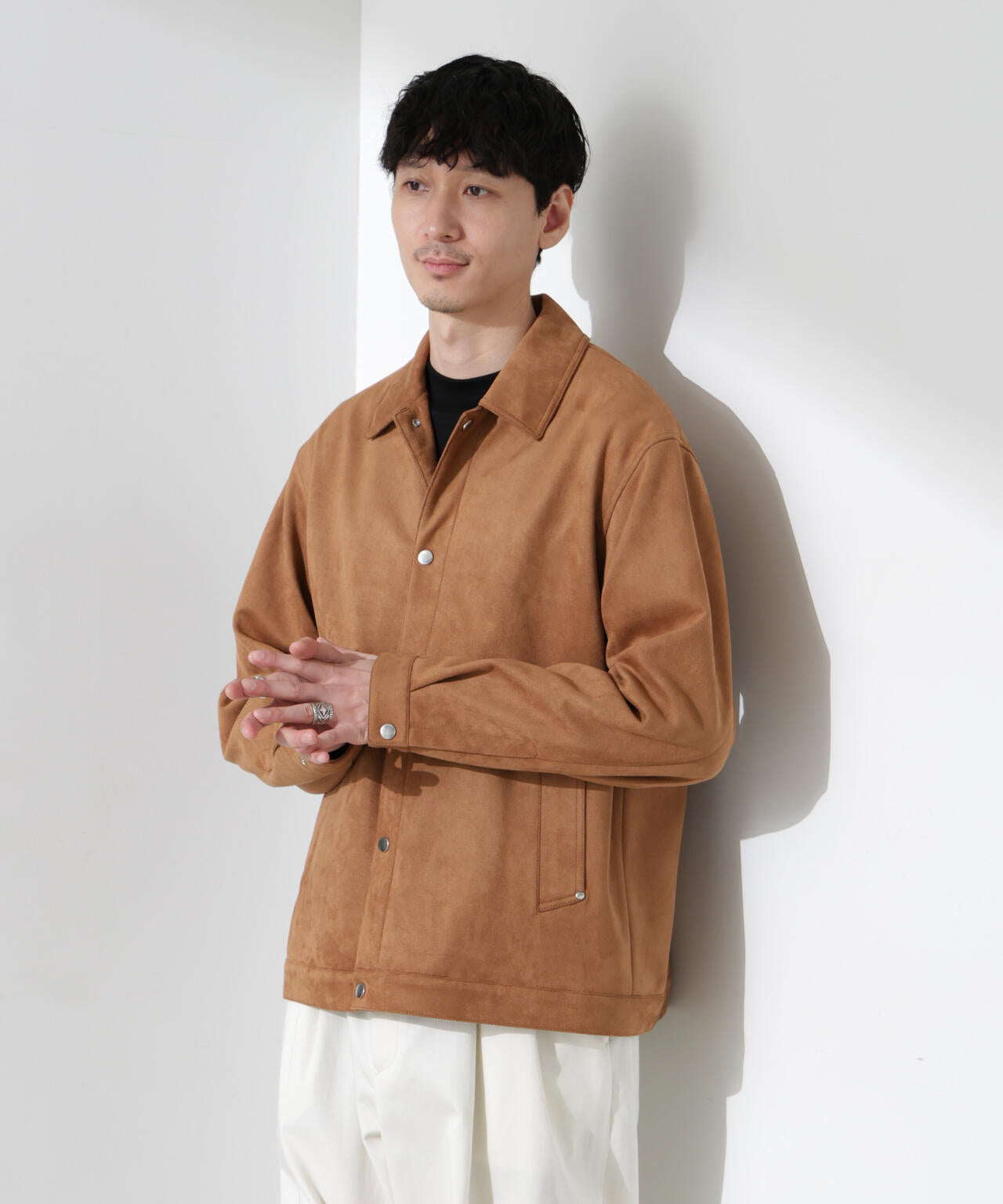 フェイクスエードシャツブルゾン 6685112203
