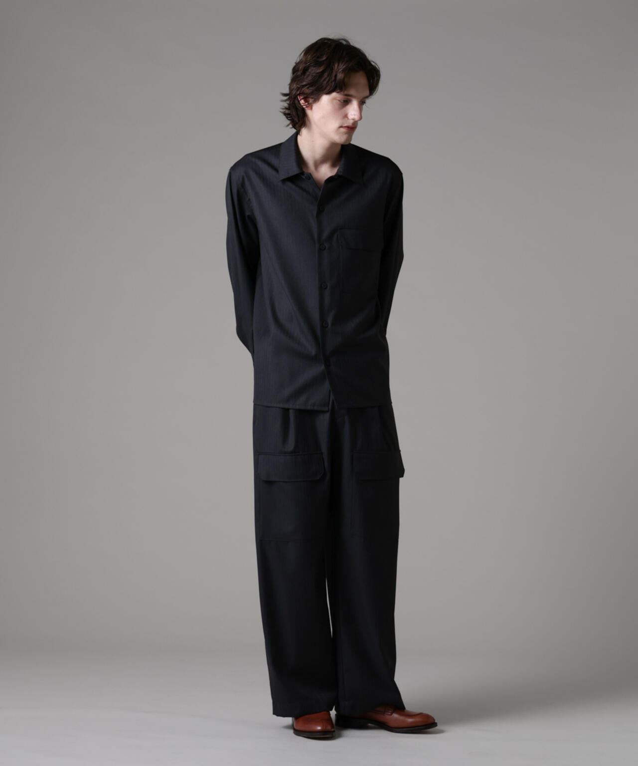 「ASSEMBLANC」イタリアンテキスタイルシャツブルゾン(セットアップ可) 6685112214