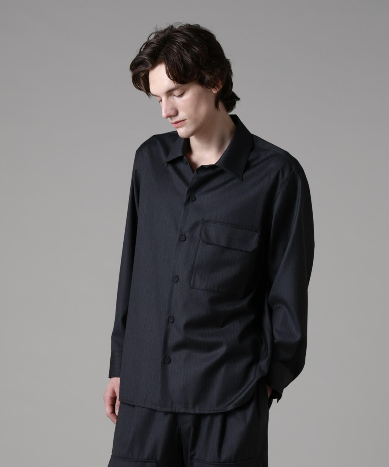 「ASSEMBLANC」イタリアンテキスタイルシャツブルゾン(セットアップ可) 6685112214