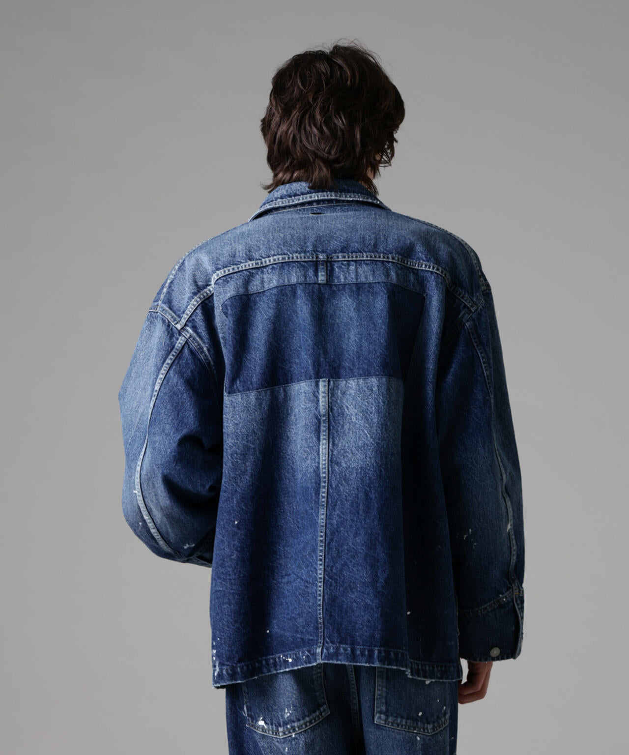 「ASSEMBLANC」オーバーサイズリメイクデニムブルゾン(セットアップ可) 6685112220