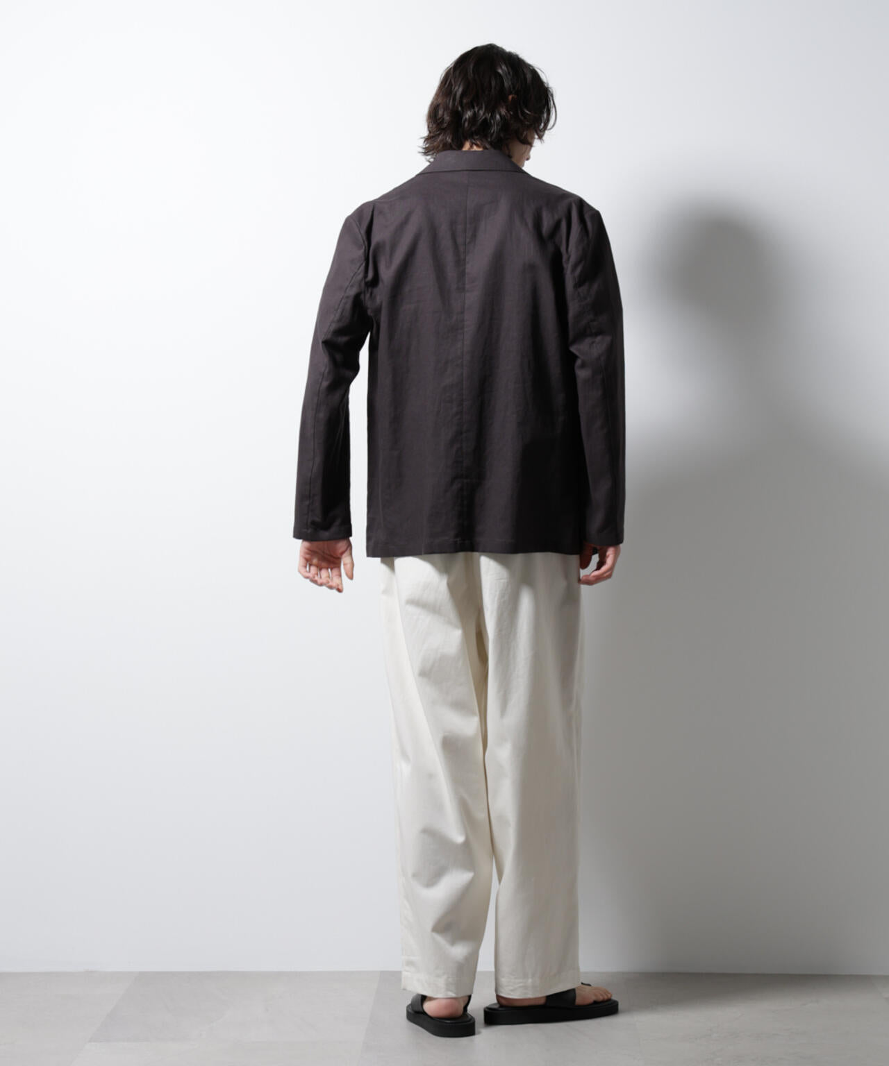 「BELGIUM LINEN FABRICS」リネンコットンダブルジャケット(セットアップ可) 6685116205