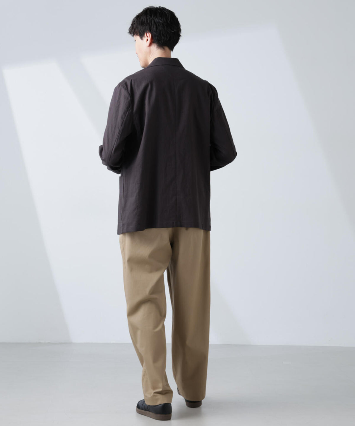 「BELGIUM LINEN FABRICS」リネンコットンダブルジャケット(セットアップ可) 6685116205