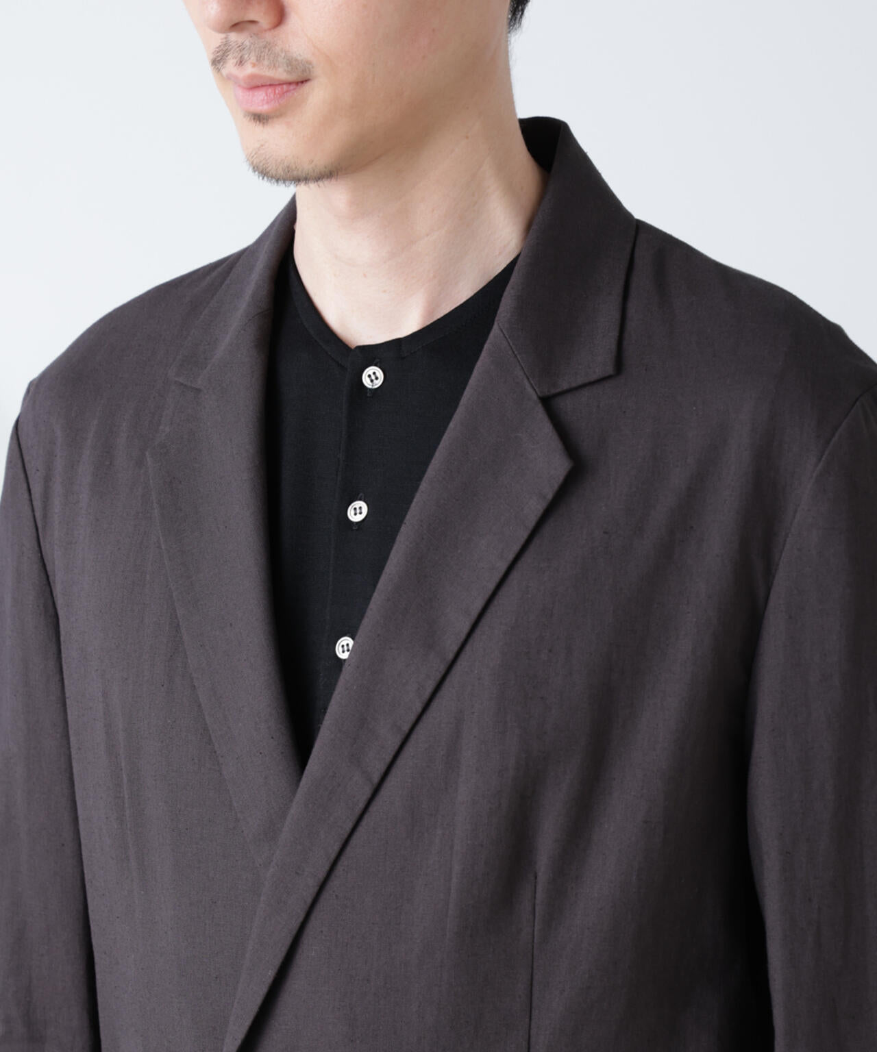 「BELGIUM LINEN FABRICS」リネンコットンダブルジャケット(セットアップ可) 6685116205