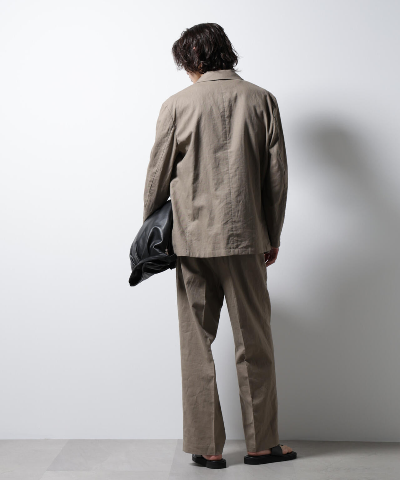 「BELGIUM LINEN FABRICS」リネンコットンダブルジャケット(セットアップ可) 6685116205