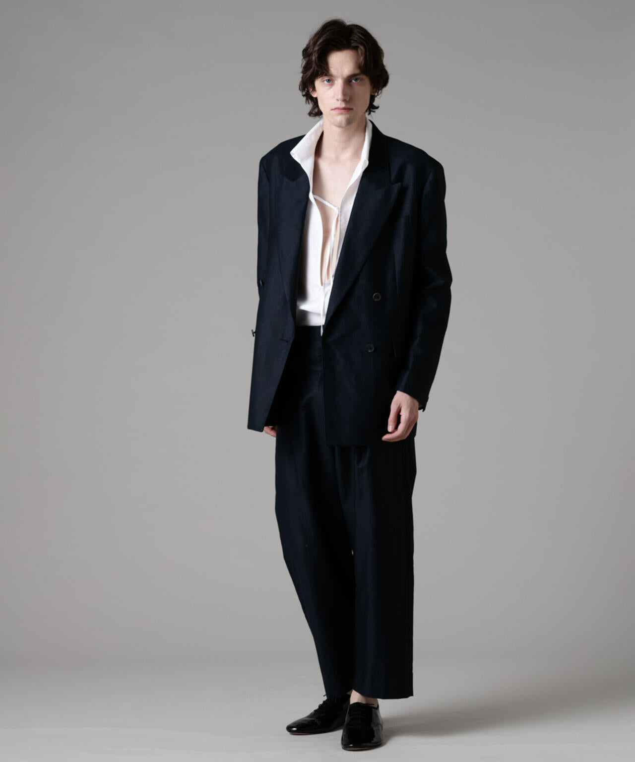 「ASSEMBLANC」リネンブレンドモールスキンジャケット 6685116208