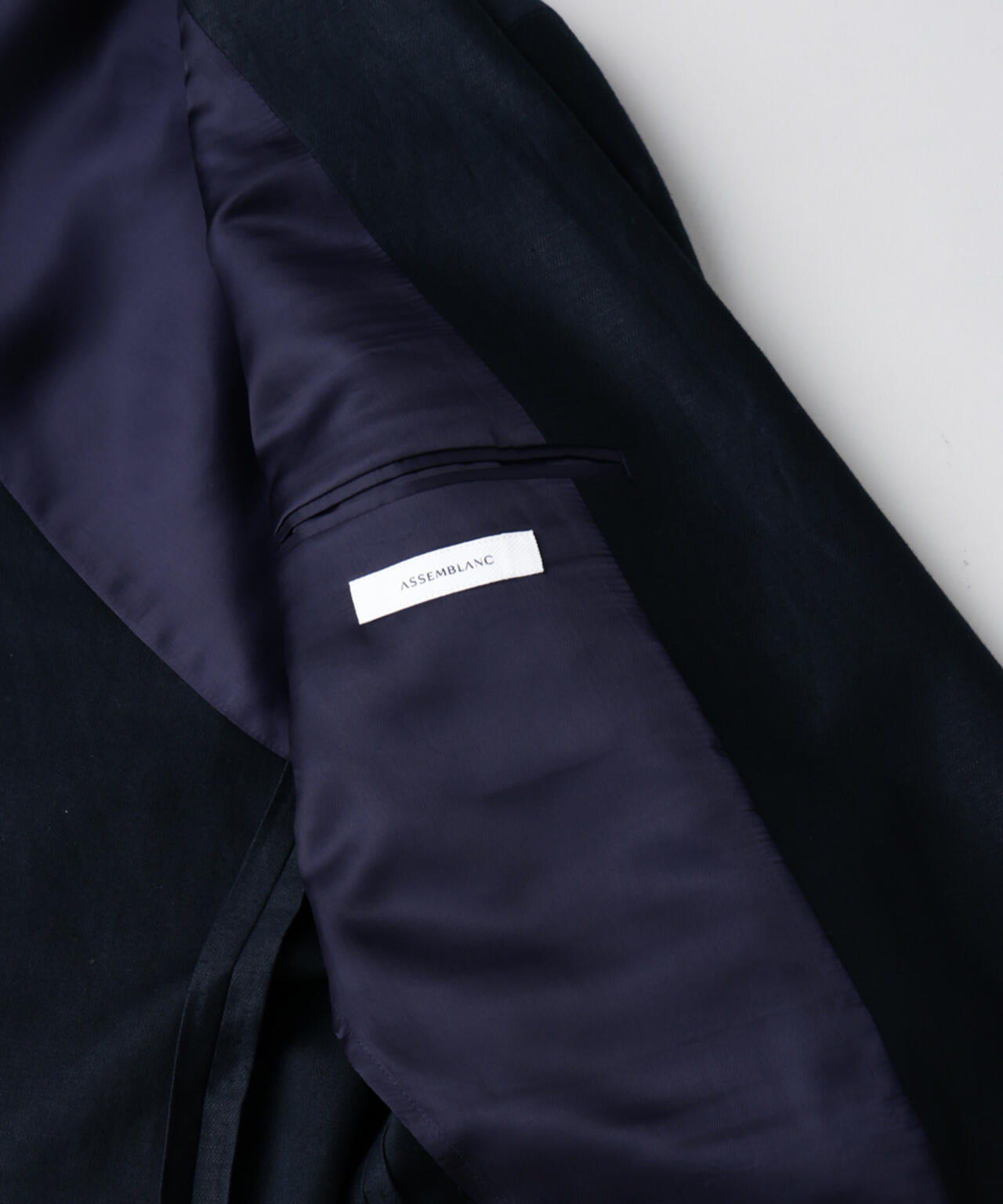 「ASSEMBLANC」リネンブレンドモールスキンジャケット 6685116208