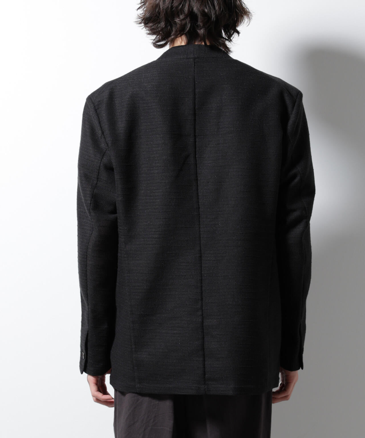 スラブラメ ノーカラージャケット 6685116209