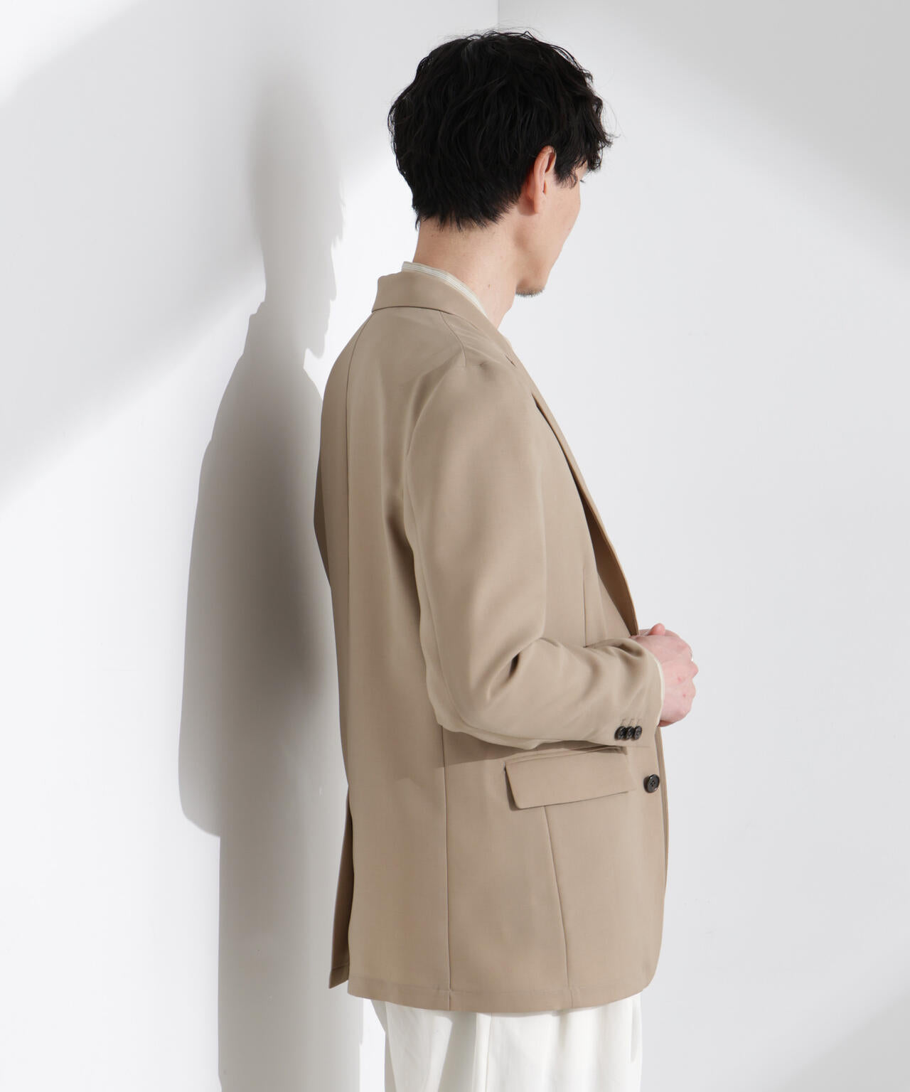 「N JACKET PREMIUM」強撚ピケストレッチジャケット(セットアップ可) 6685117201