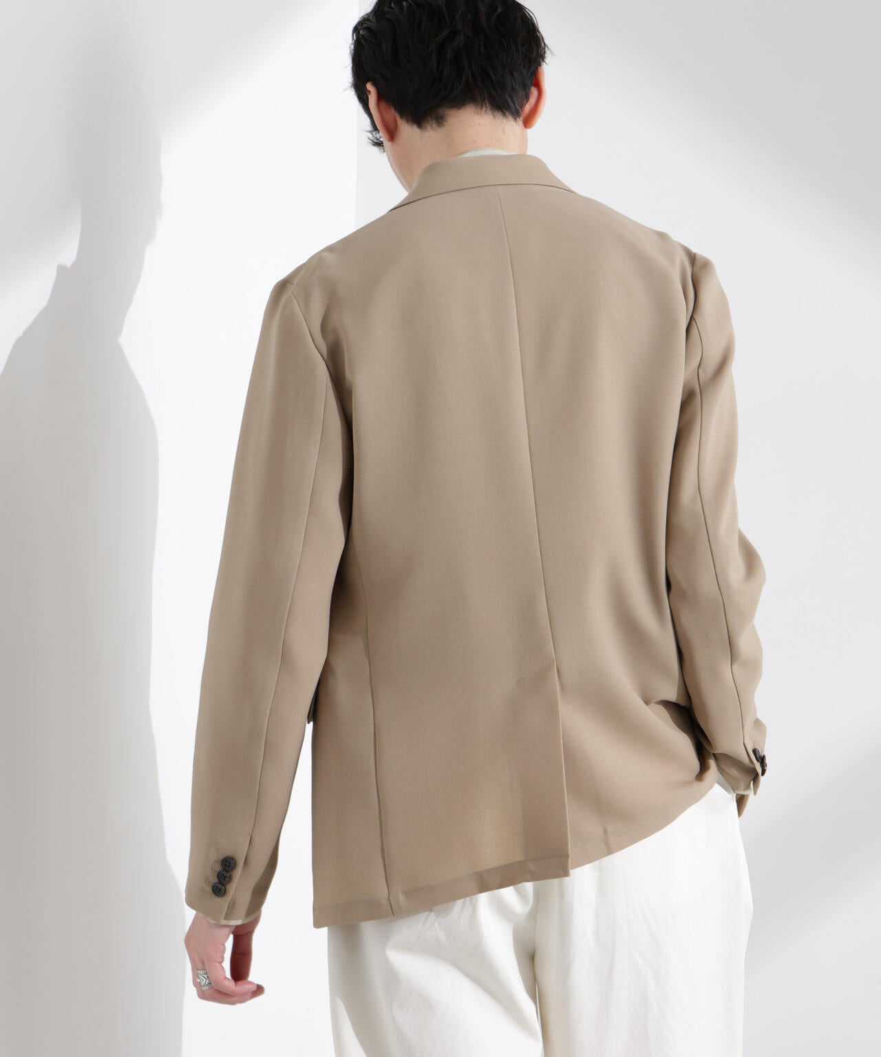 「N JACKET PREMIUM」強撚ピケストレッチジャケット(セットアップ可) 6685117201