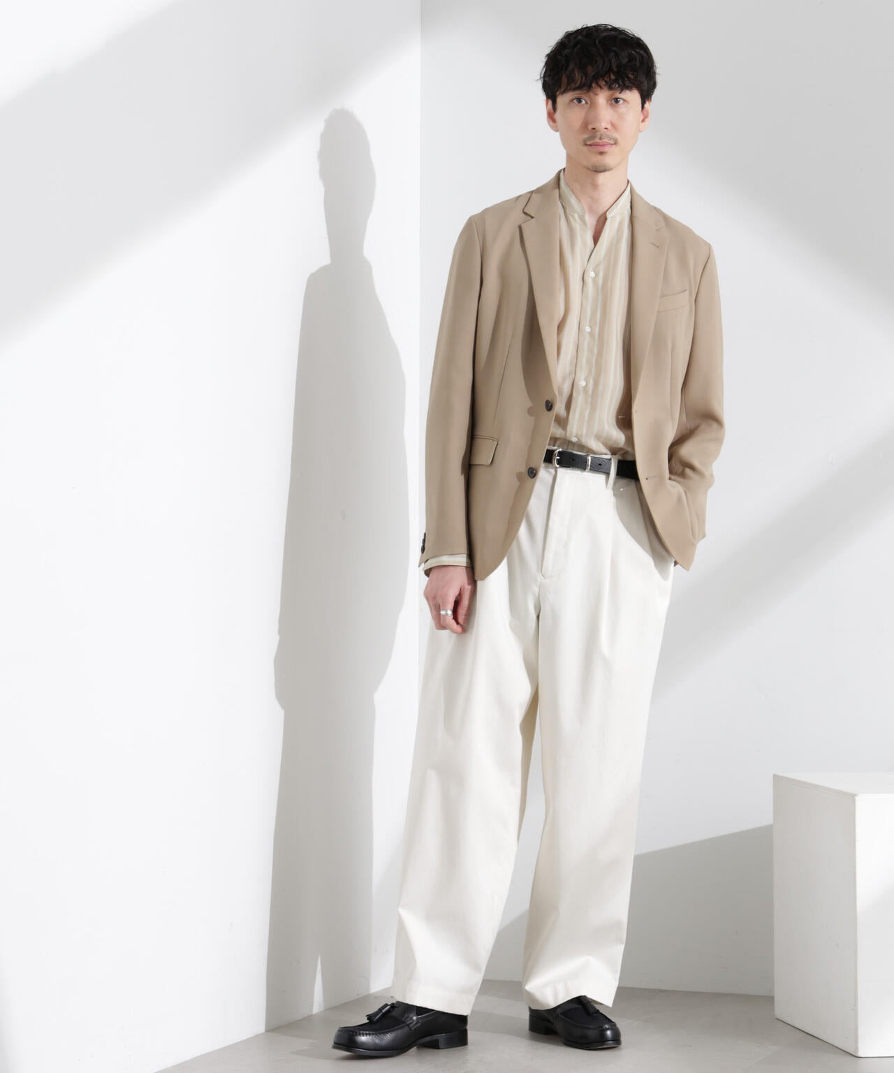 「N JACKET PREMIUM」強撚ピケストレッチジャケット(セットアップ可) 6685117201