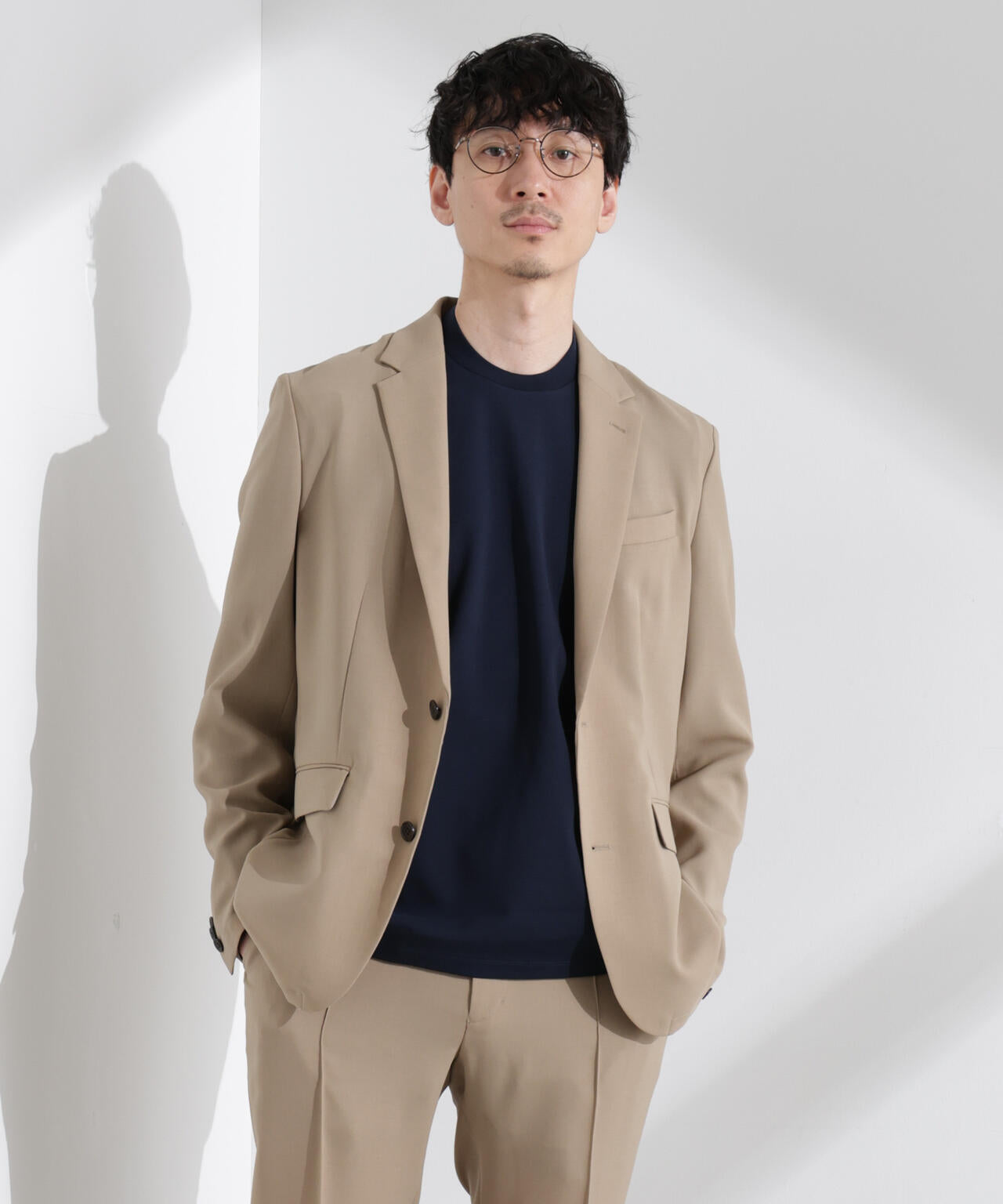 「N JACKET PREMIUM」強撚ピケストレッチジャケット(セットアップ可) 6685117201