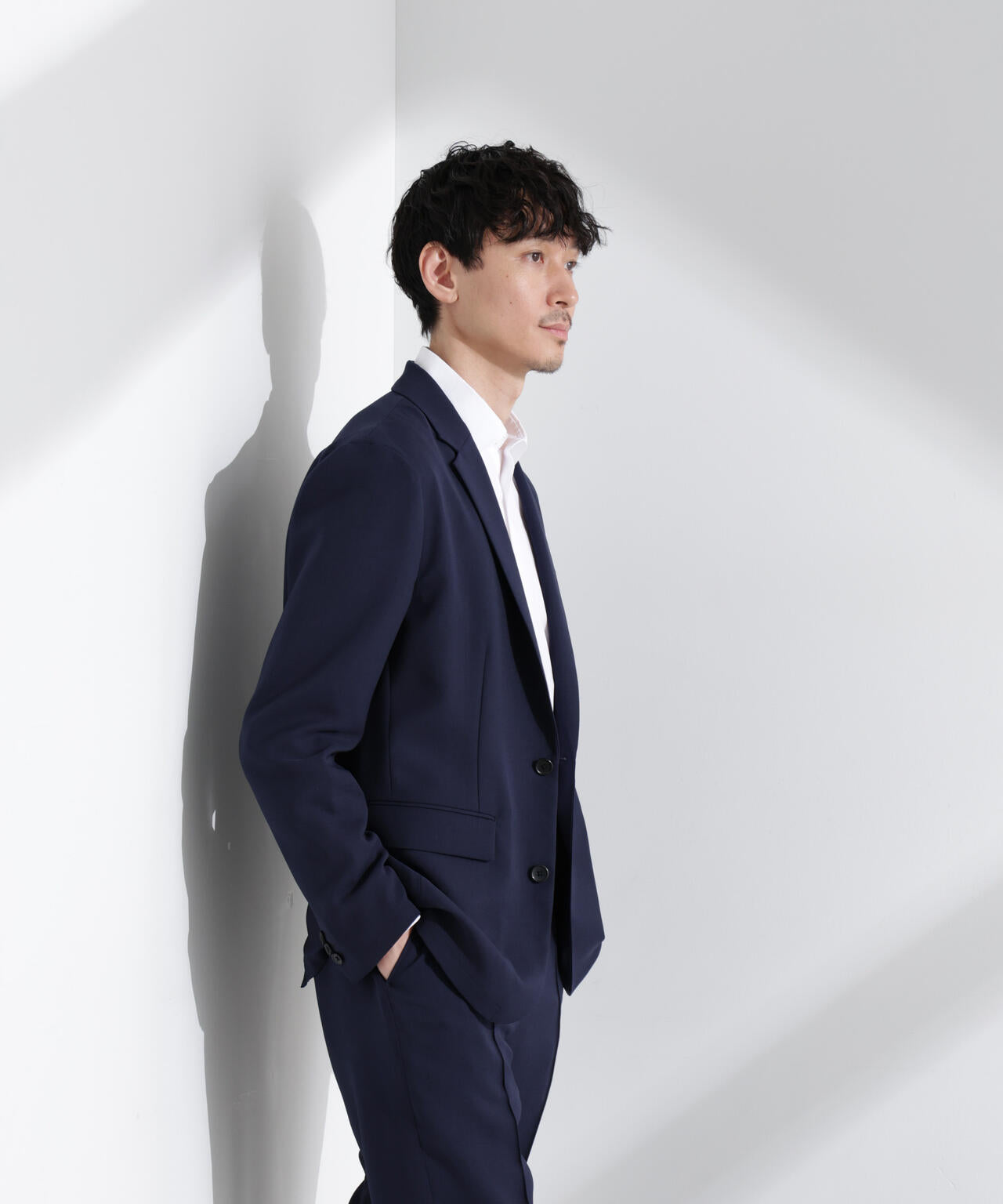 「N JACKET PREMIUM」強撚ピケストレッチジャケット(セットアップ可) 6685117201