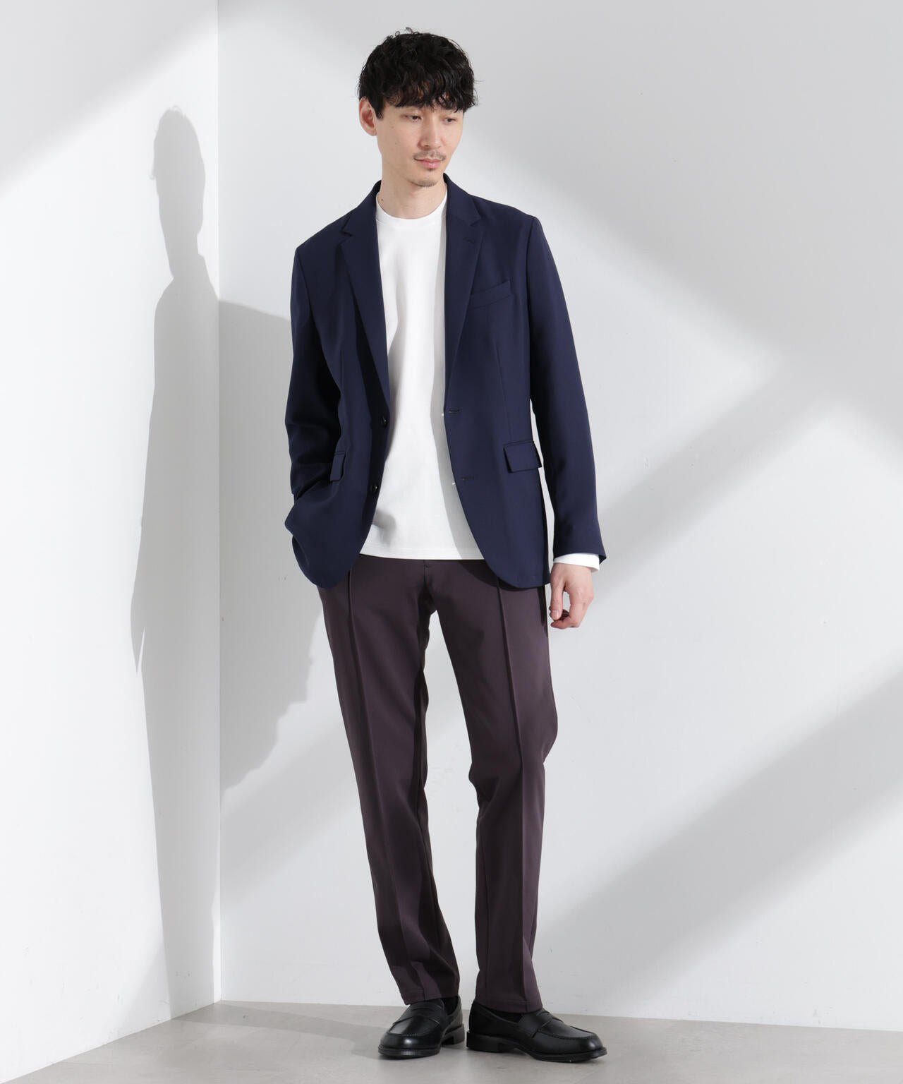 「N JACKET PREMIUM」強撚ピケストレッチジャケット(セットアップ可) 6685117201