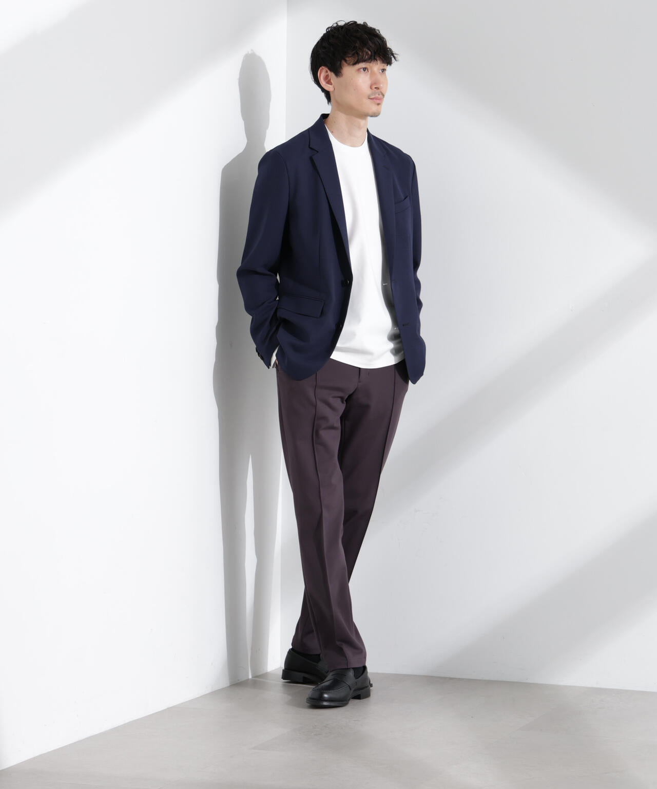 「N JACKET PREMIUM」強撚ピケストレッチジャケット(セットアップ可) 6685117201