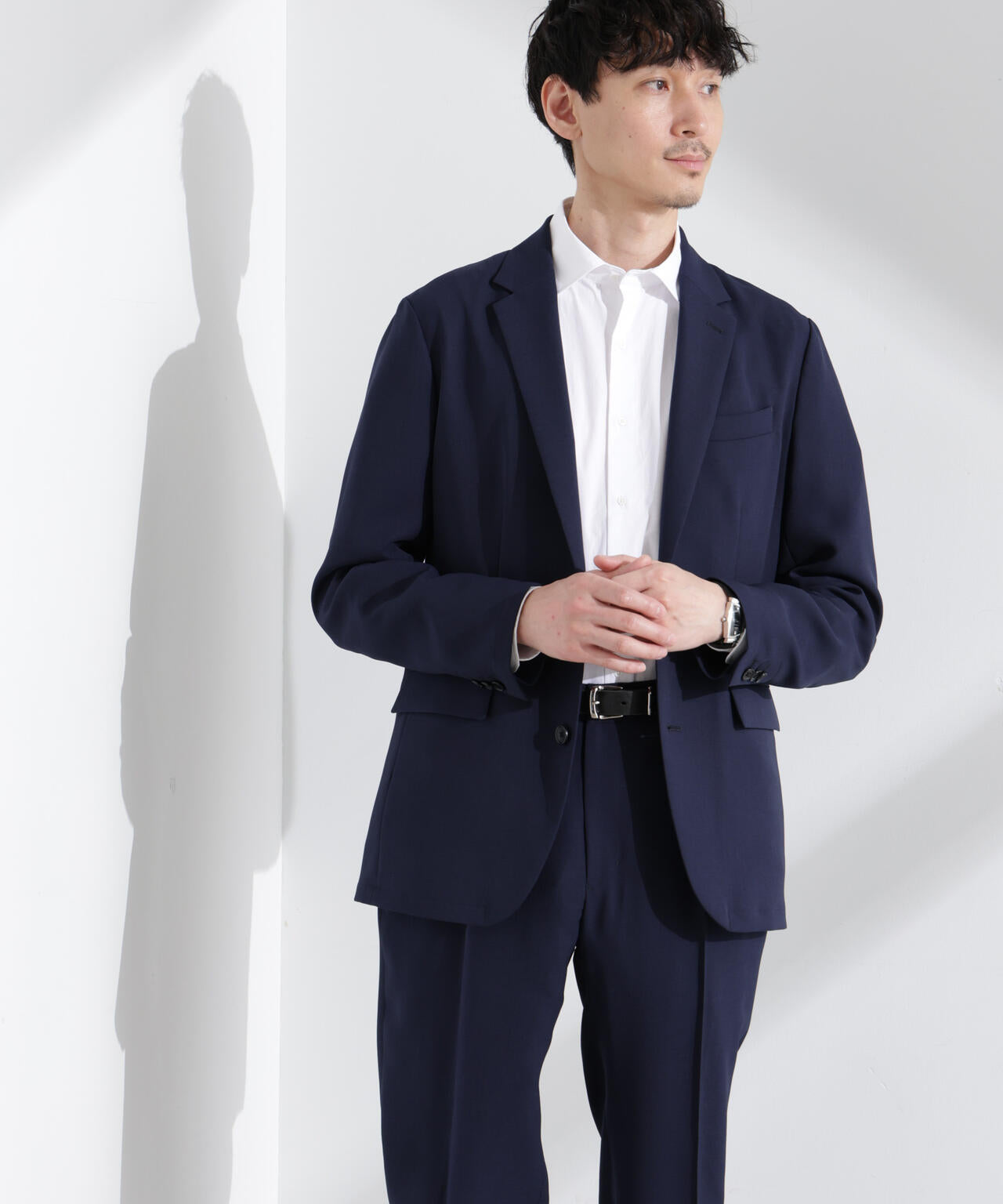 「N JACKET PREMIUM」強撚ピケストレッチジャケット(セットアップ可) 6685117201