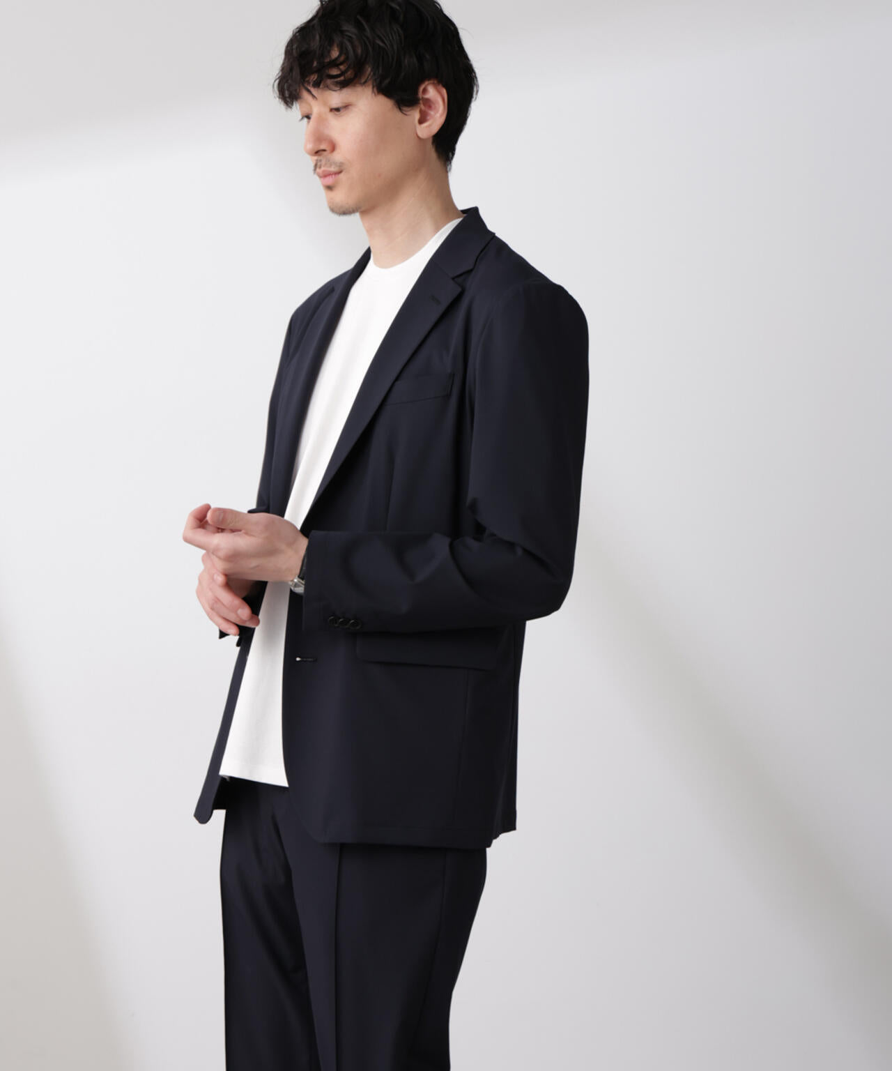 「N JACKET BASIC」トロピカルストレッチジャケット(セットアップ可) 6685117202