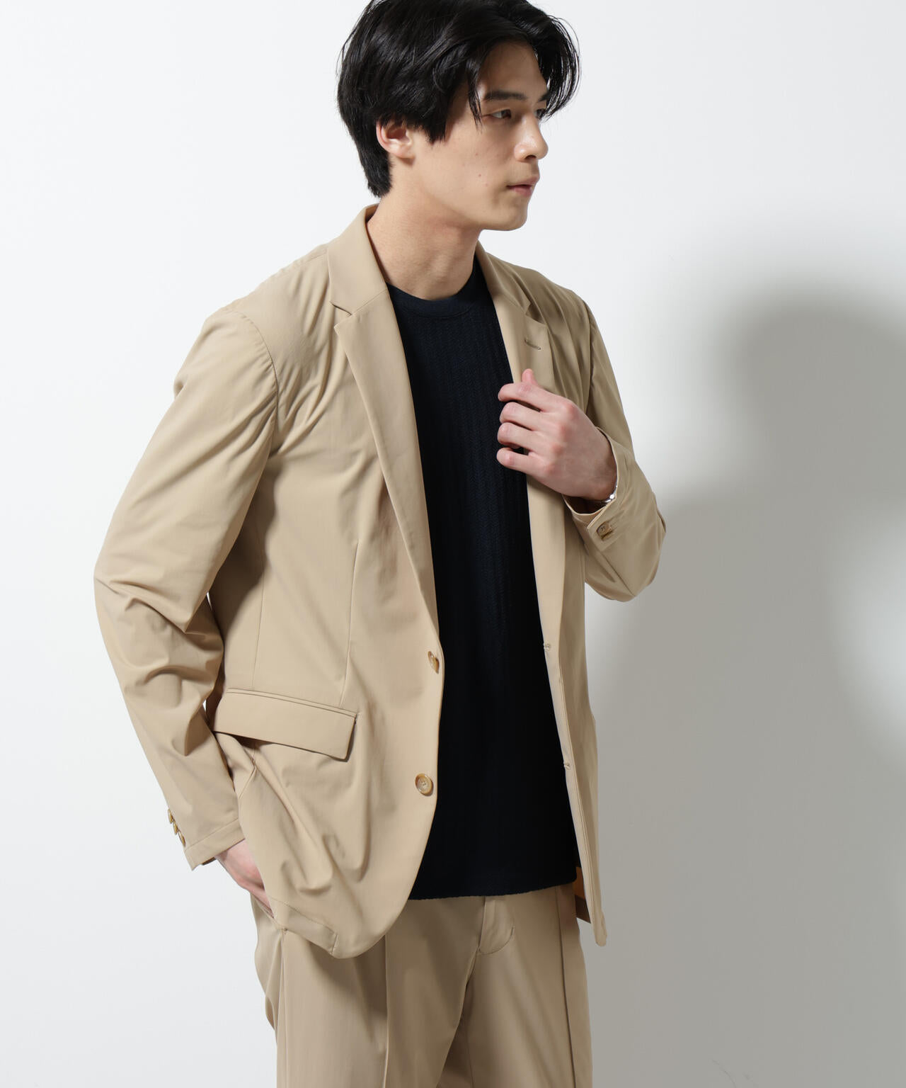 「N JACKET PREMIUM」クールタッチ4WAYストレッチジャケット撥水(セットアップ可) 6685117204