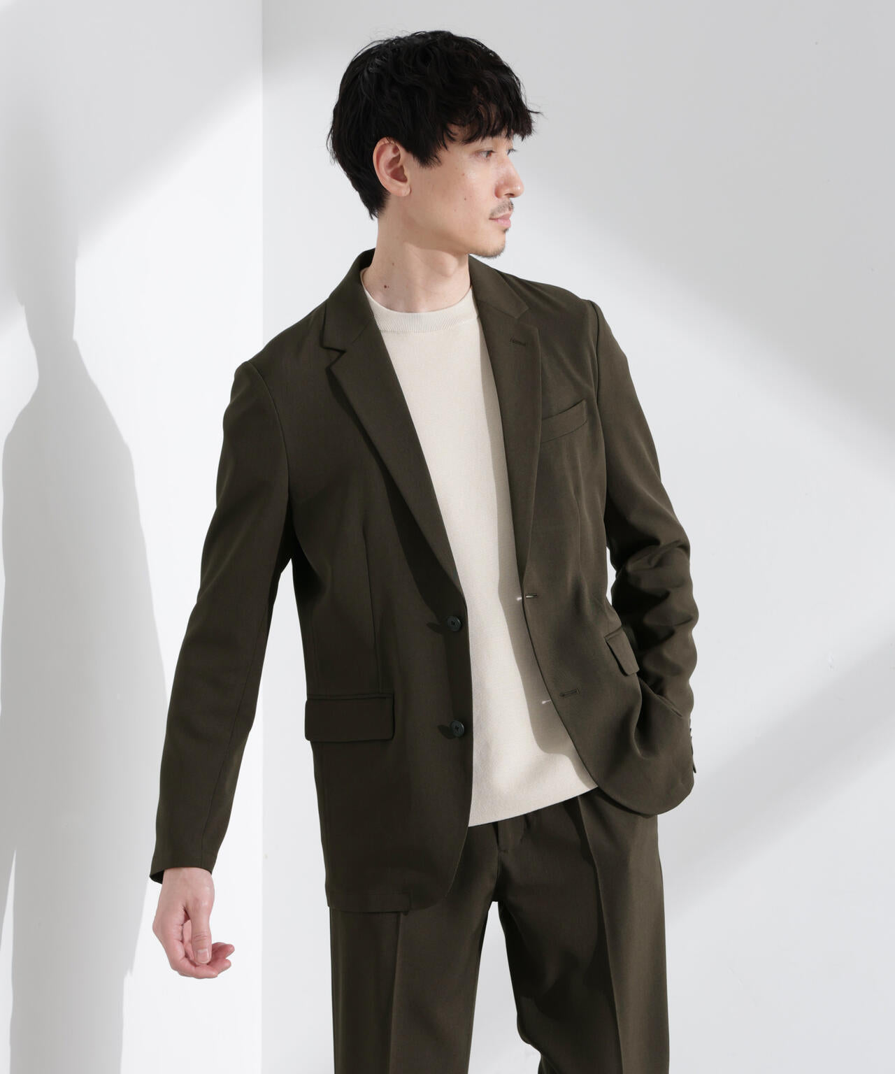 「Damerino」メランジドライツイル4WAYストレッチセットアップ 6685118204