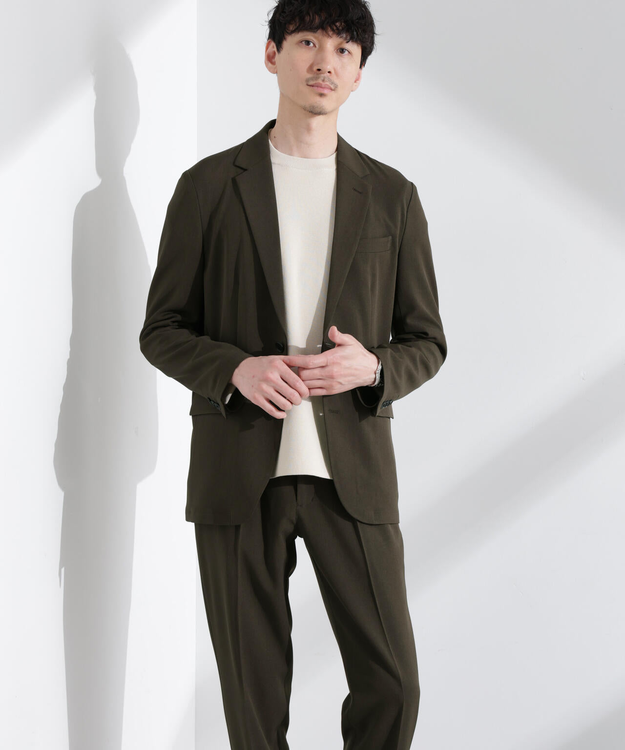 「Damerino」メランジドライツイル4WAYストレッチセットアップ 6685118204