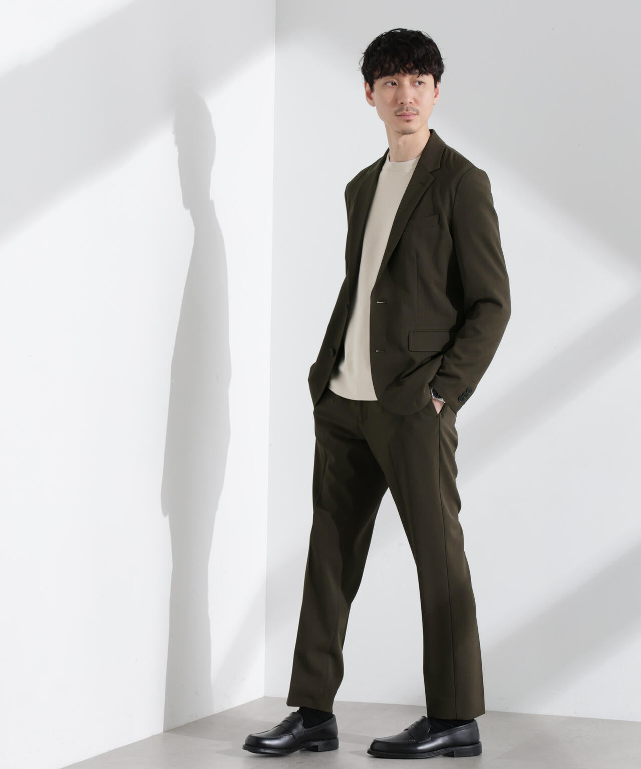 「Damerino」メランジドライツイル4WAYストレッチセットアップ 6685118204