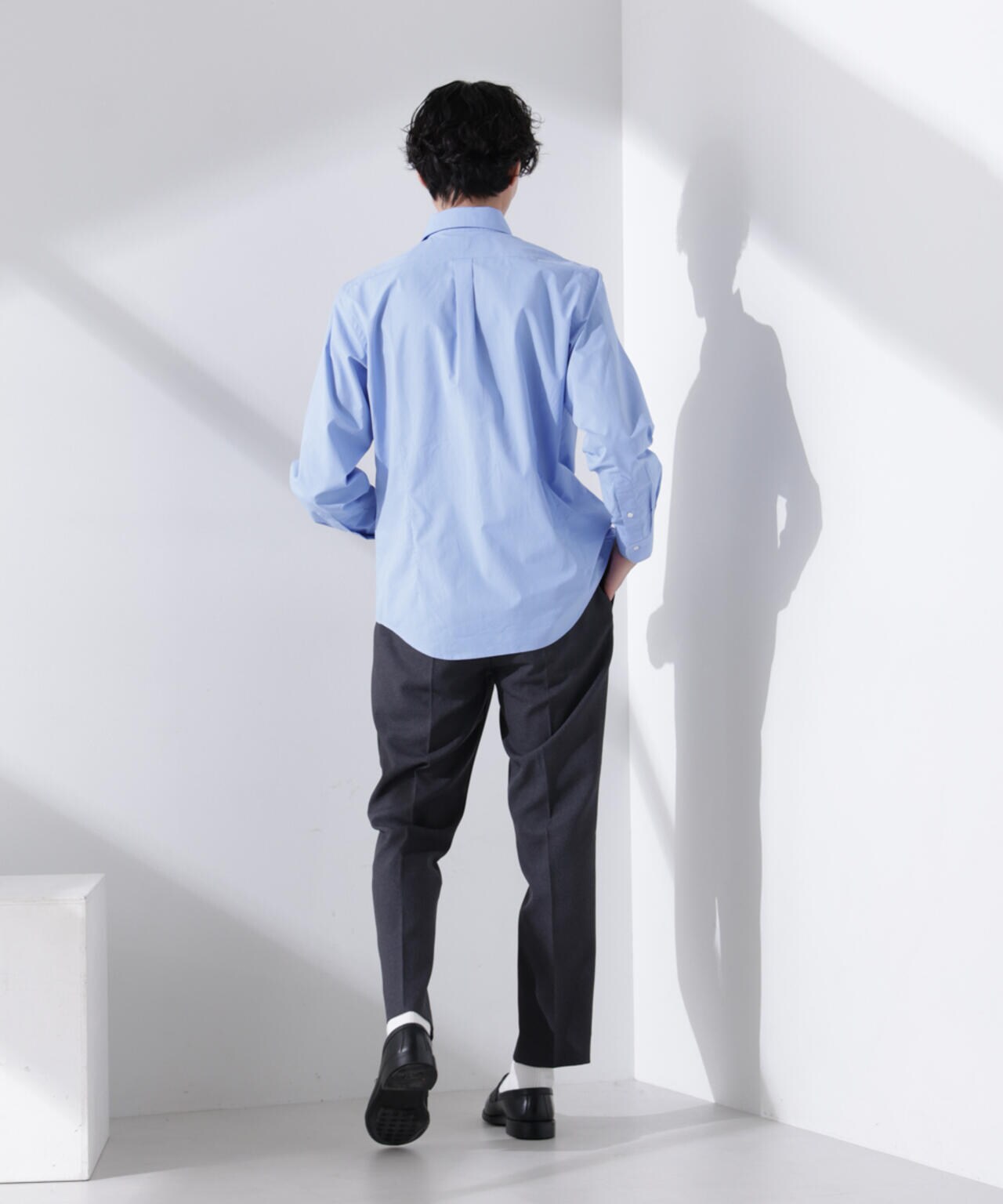 「N shirt」Anti Soaked(R) 汗染み防止セミワイドカラーシャツ長袖 6685120201