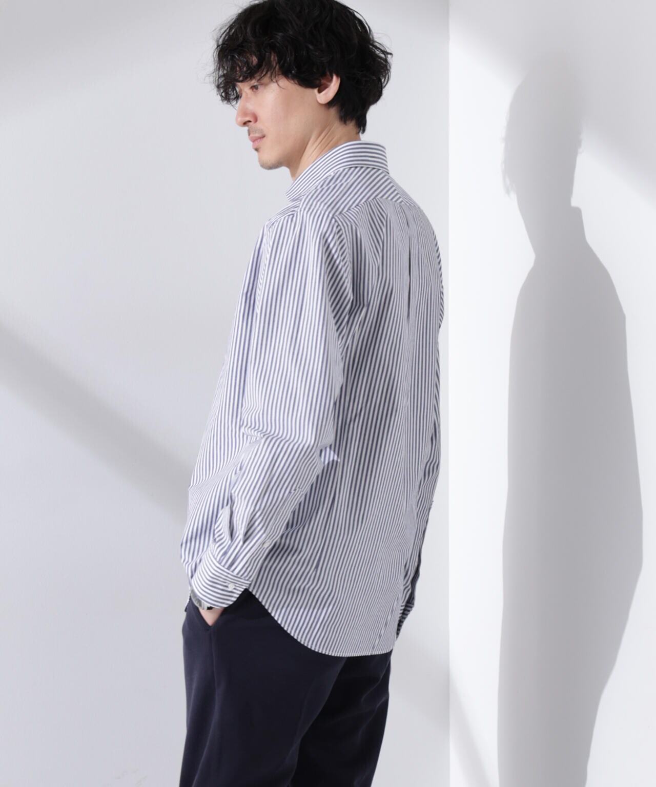 「N shirt」Anti Soaked(R) 汗染み防止セミワイドカラーシャツ長袖 6685120201