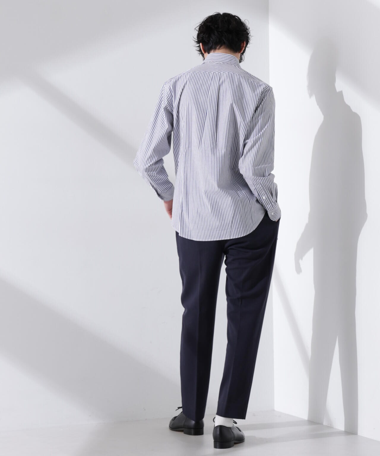 「N shirt」Anti Soaked(R) 汗染み防止セミワイドカラーシャツ長袖 6685120201