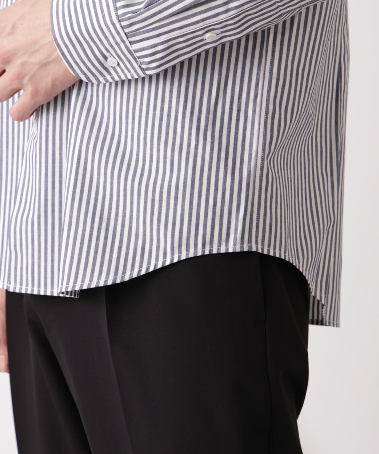 「N shirt」Anti Soaked(R) 汗染み防止セミワイドカラーシャツ長袖 6685120201