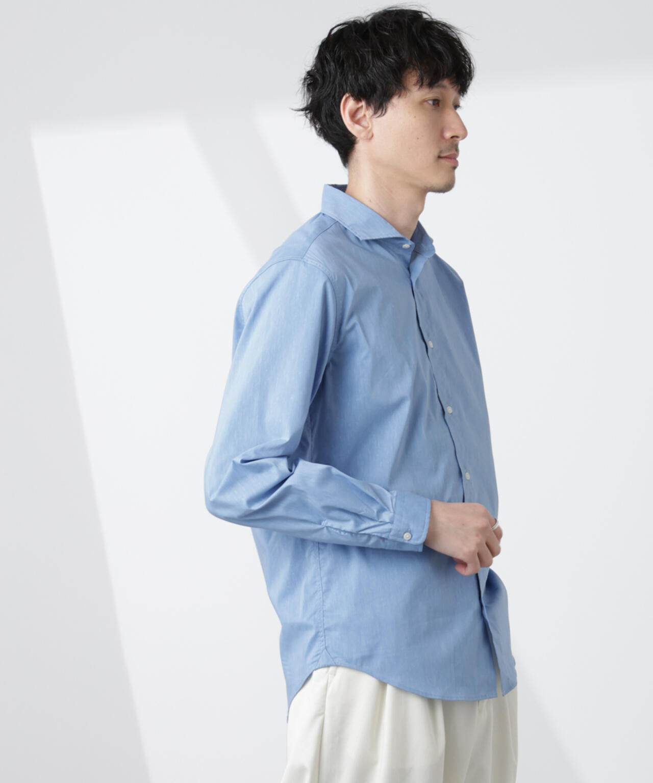 「ICE FLOW LINEN」カッタウェイシャツ 長袖 6685120207