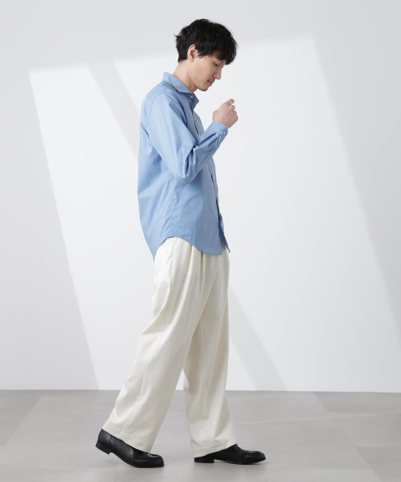 「ICE FLOW LINEN」カッタウェイシャツ 長袖 6685120207