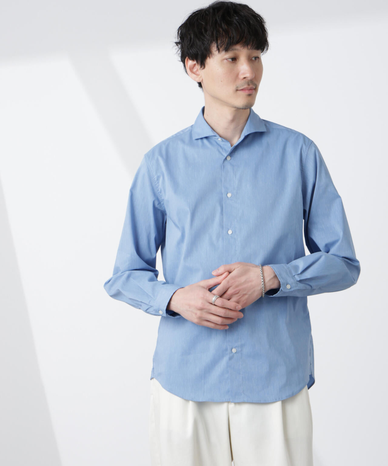 「ICE FLOW LINEN」カッタウェイシャツ 長袖 6685120207