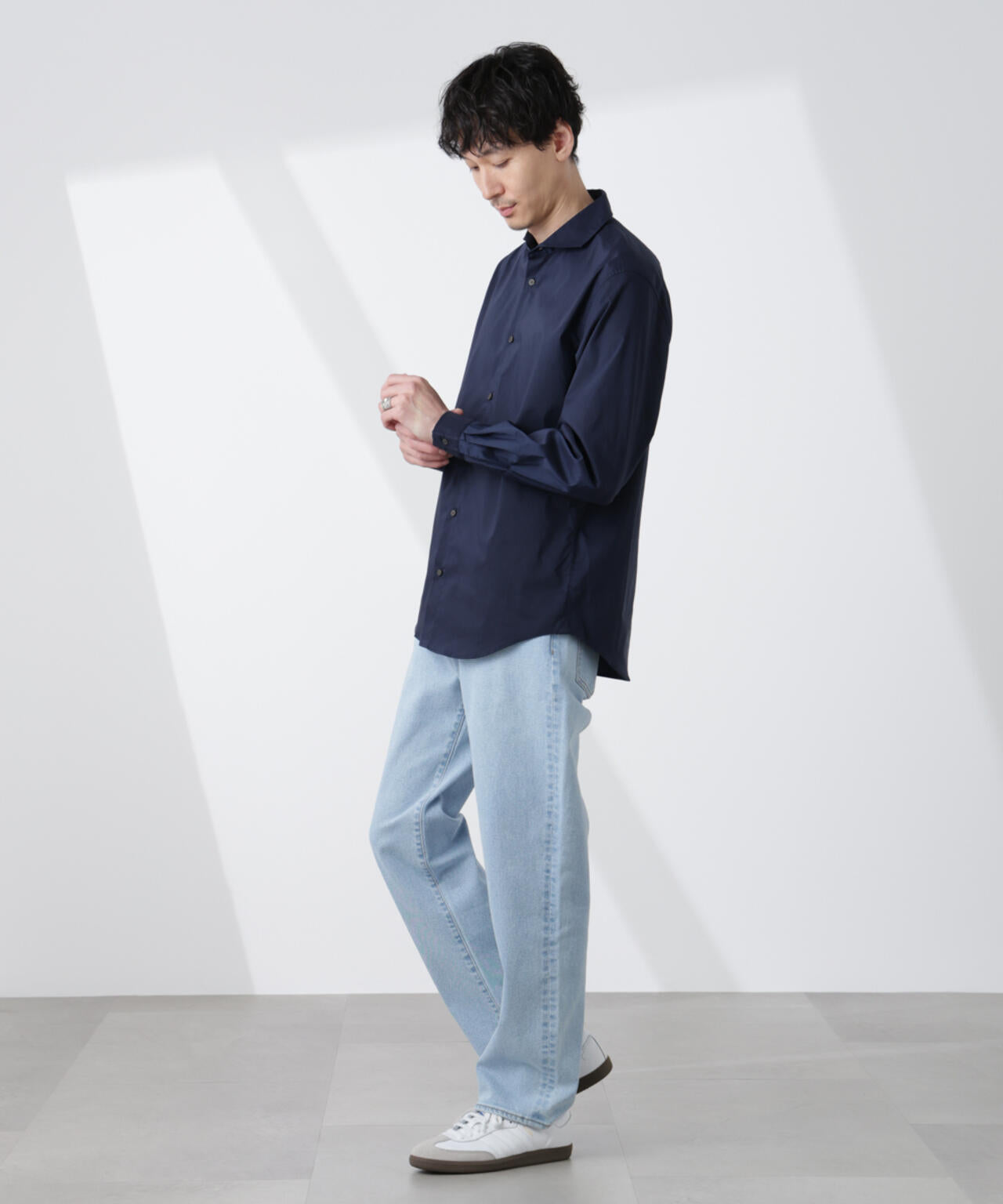 「ICE FLOW LINEN」カッタウェイシャツ 長袖 6685120207