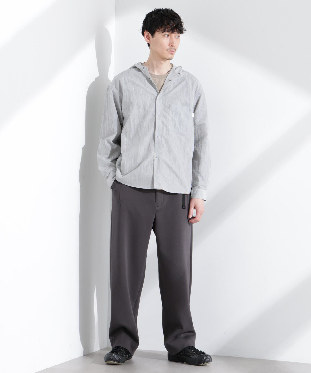 「NJ/CLUB」リップストップ撥水フードシャツ 6685120214