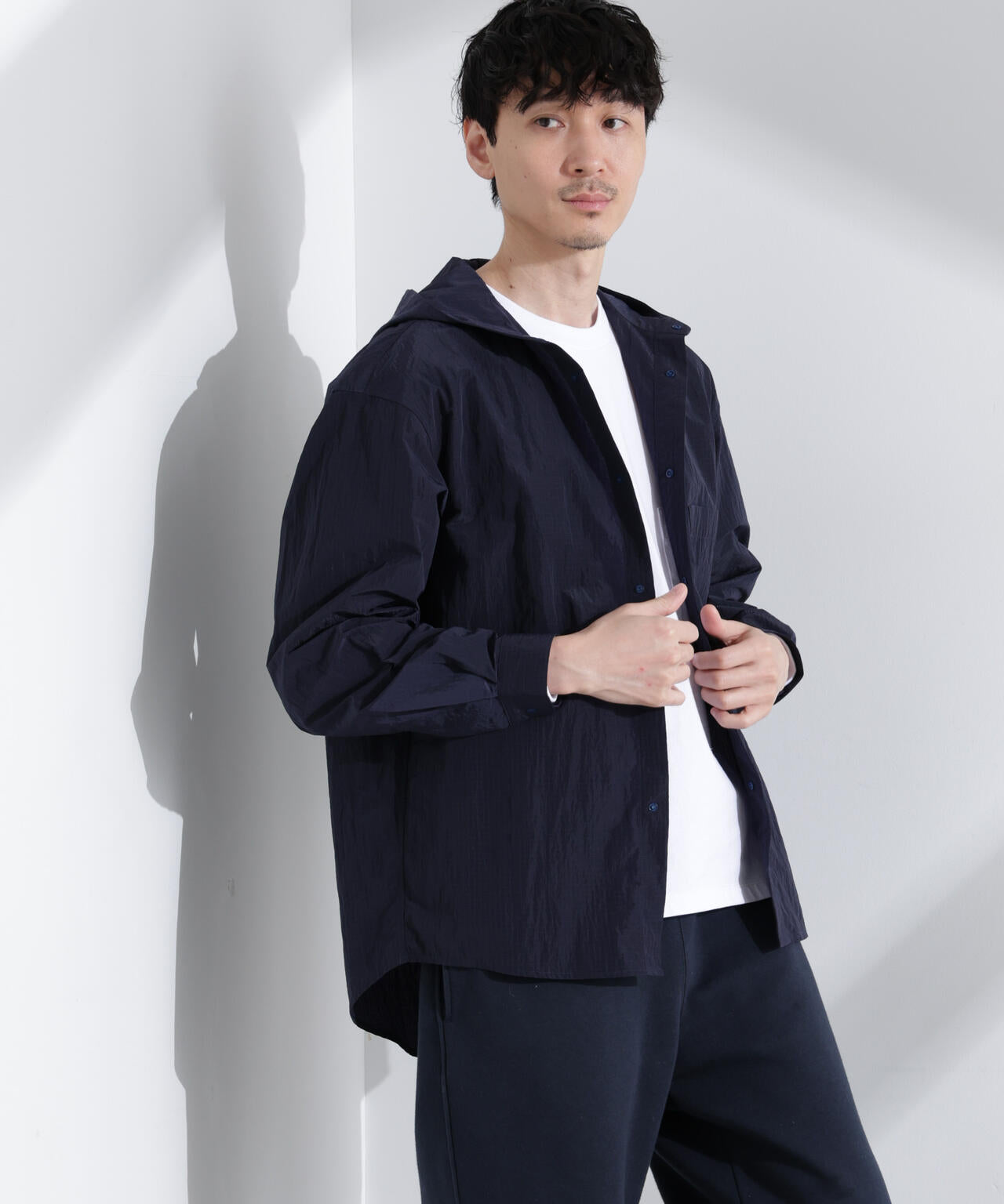 「NJ/CLUB」リップストップ撥水フードシャツ 6685120214