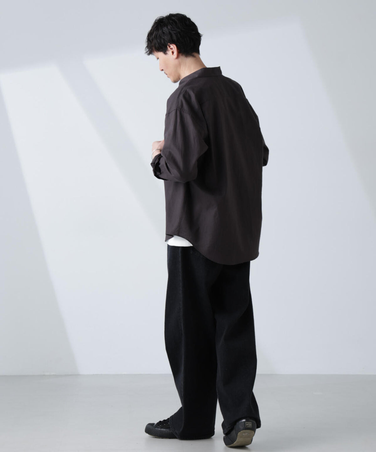「BELGIUM LINEN FABRICS」リネンコットンレギュラーシャツ 6685120218