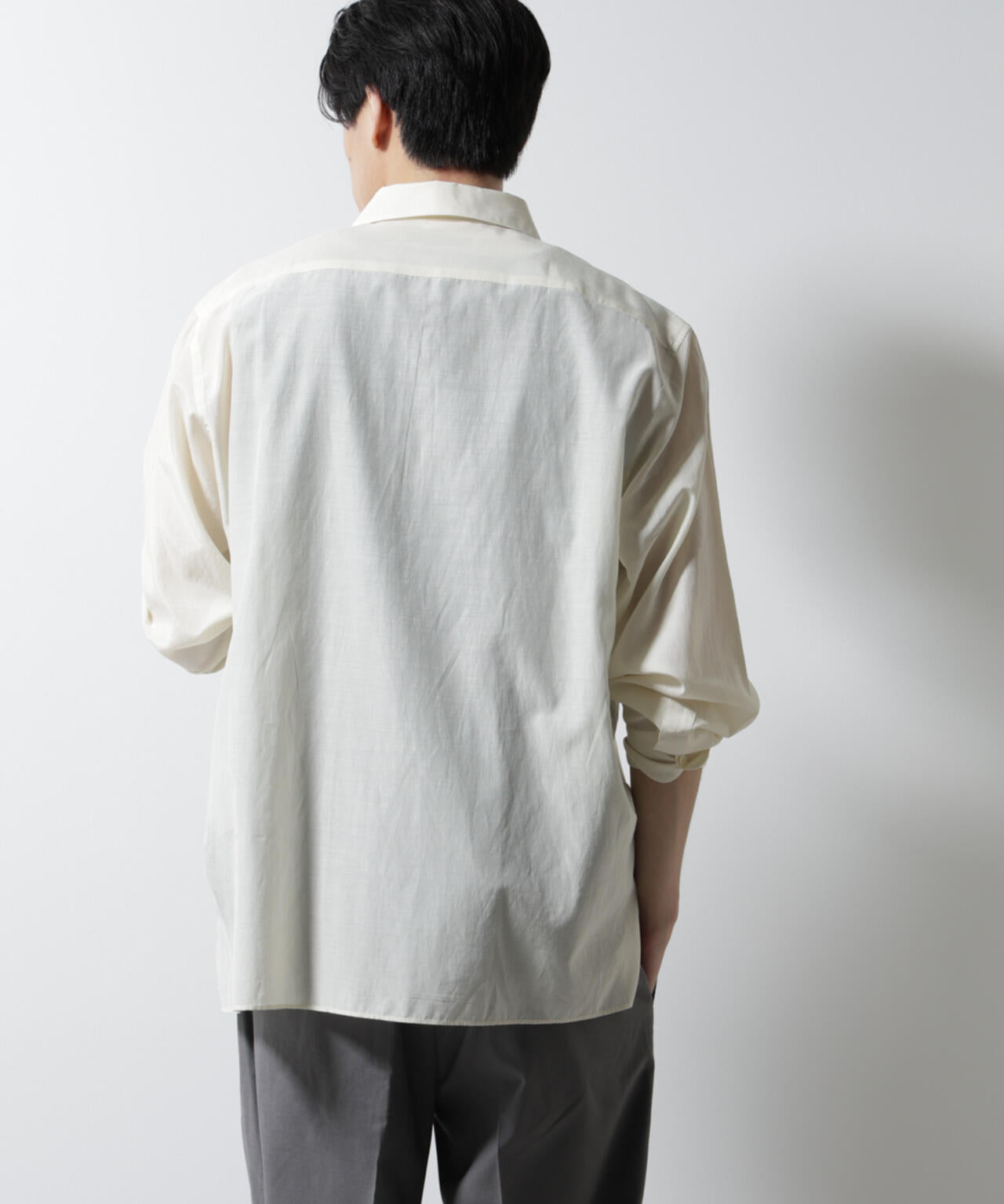 キュプラコットンバルーズシャツ 長袖 6685120223