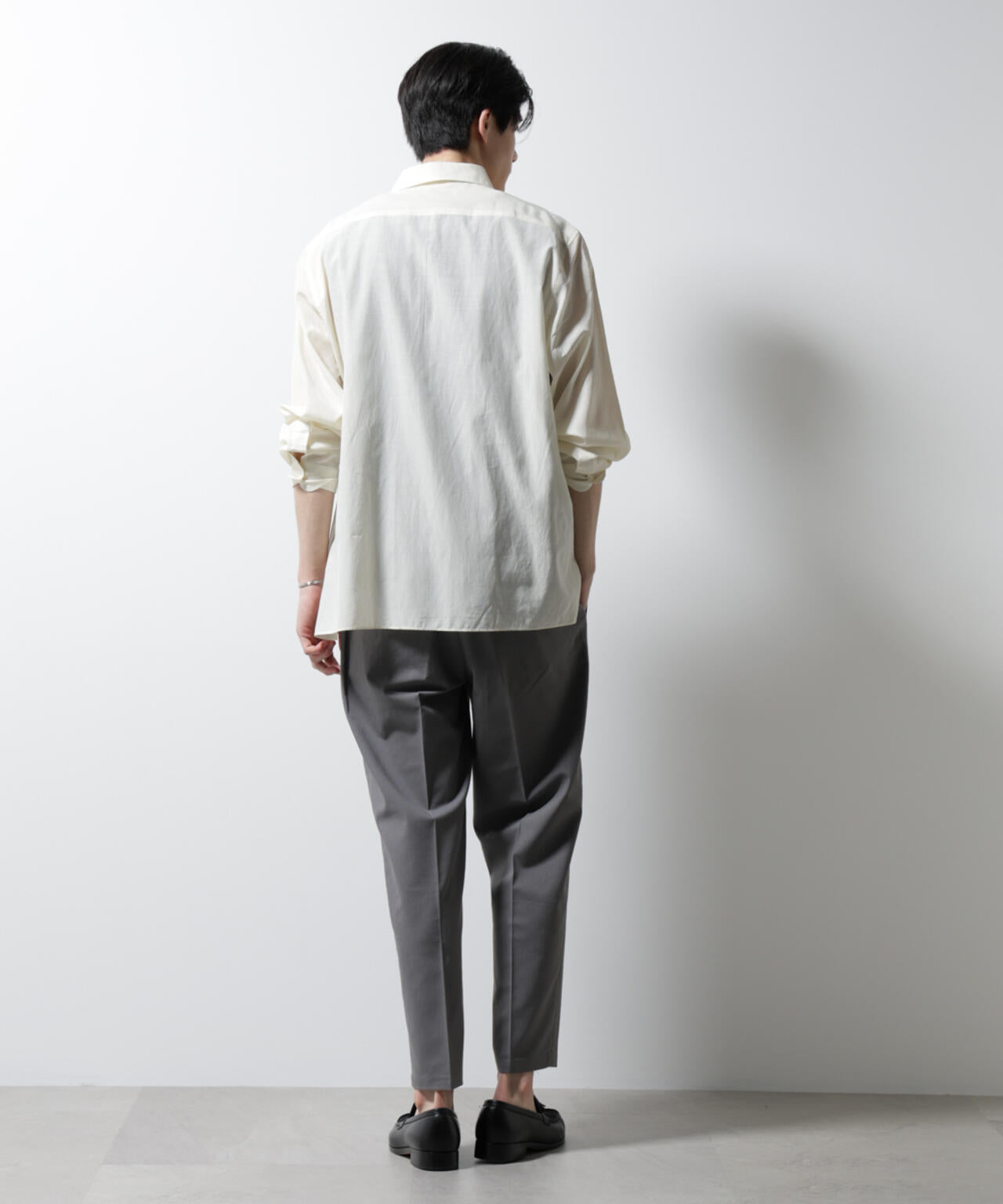 キュプラコットンバルーズシャツ 長袖 6685120223