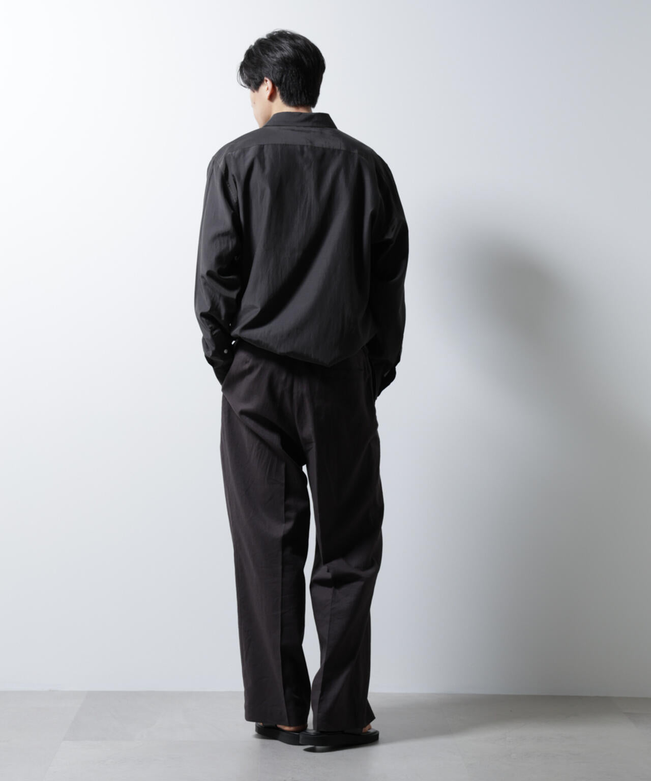 キュプラコットンバルーズシャツ 長袖 6685120223