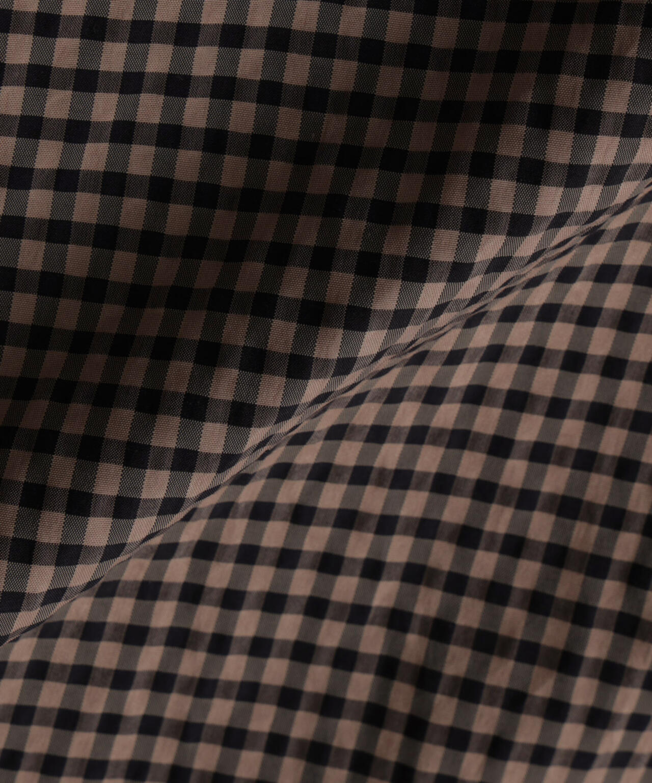 アセテートシアーギンガムチェックレギュラーカラーシャツ 長袖 6685120224