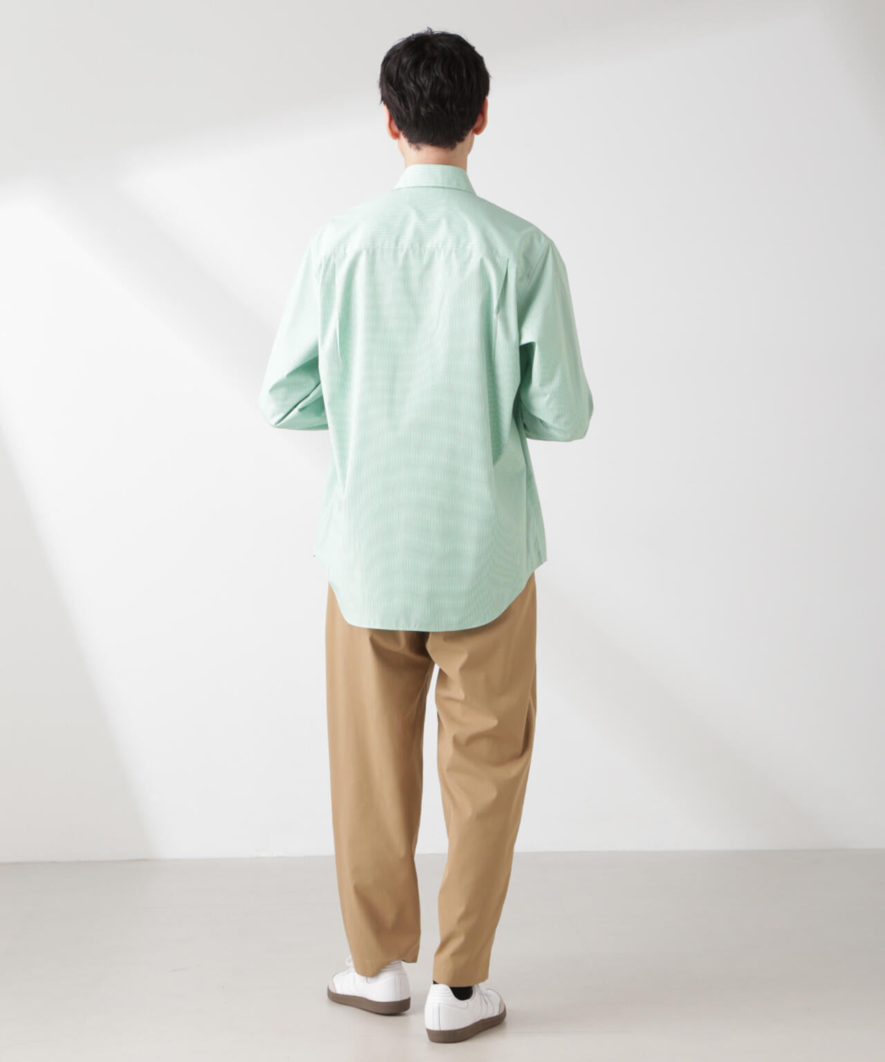 ESTENEIGE(R) レギュラーカラーシャツストライプ 長袖/接触冷感 6685120226