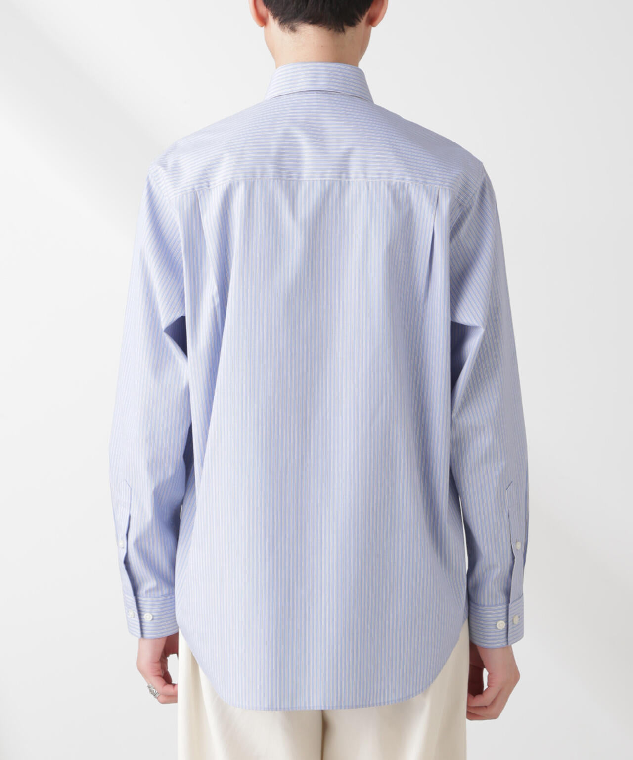 ESTENEIGE(R) レギュラーカラーシャツストライプ 長袖/接触冷感 6685120226