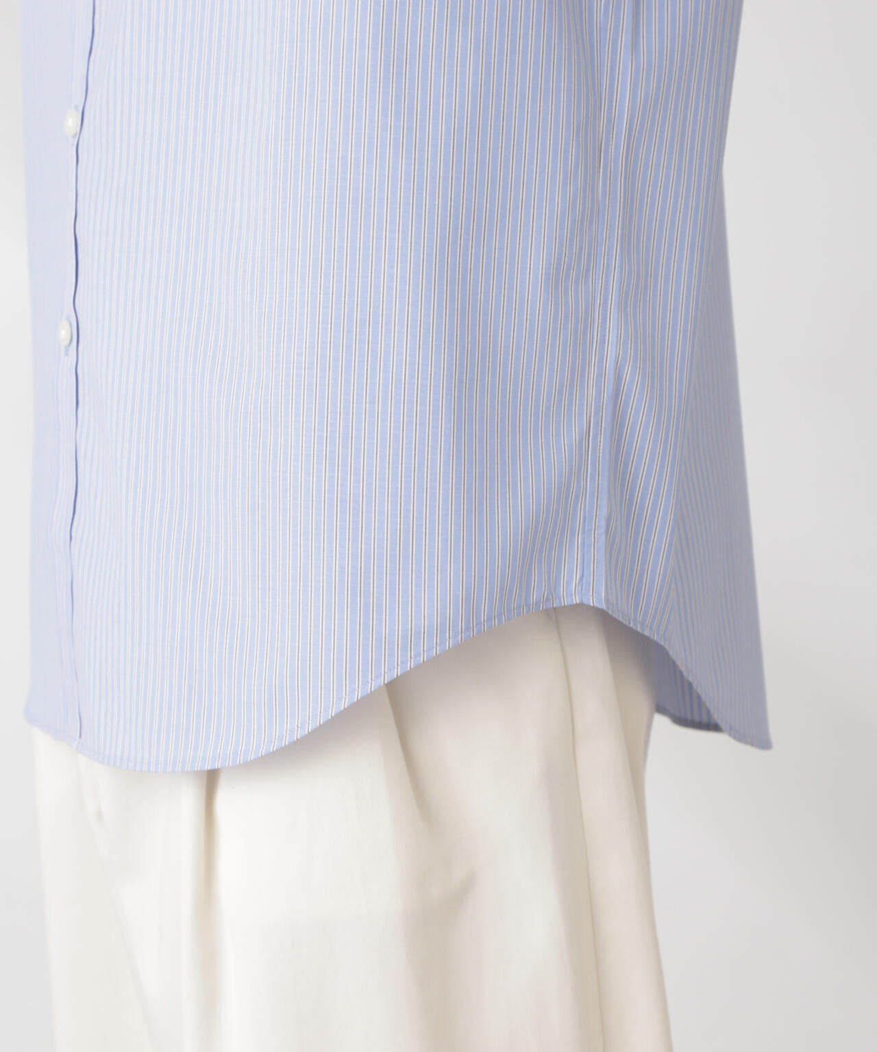 ESTENEIGE(R) レギュラーカラーシャツストライプ 長袖/接触冷感 6685120226