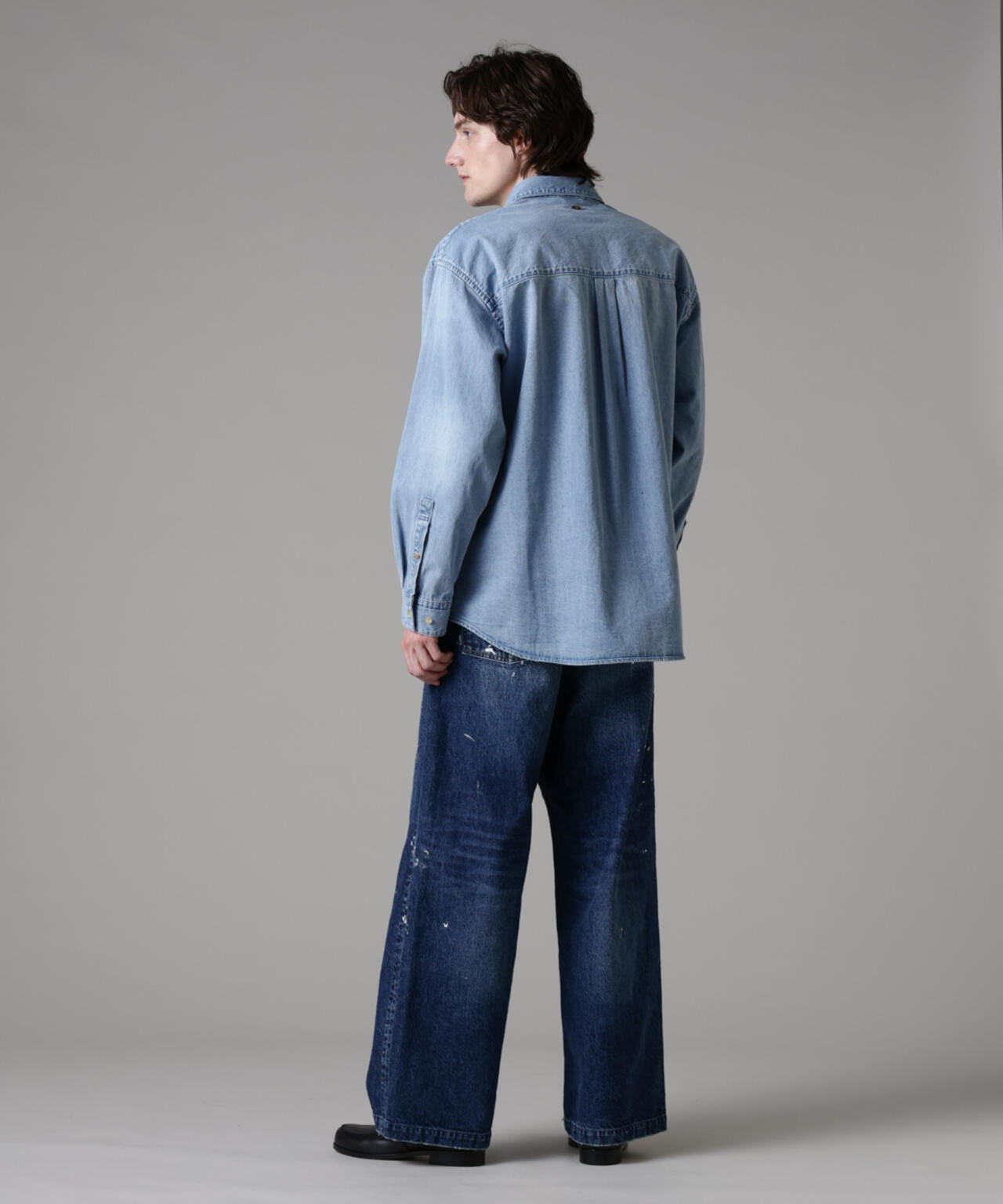 「ASSEMBLANC」ピンタックデニムシャツ 6685120228