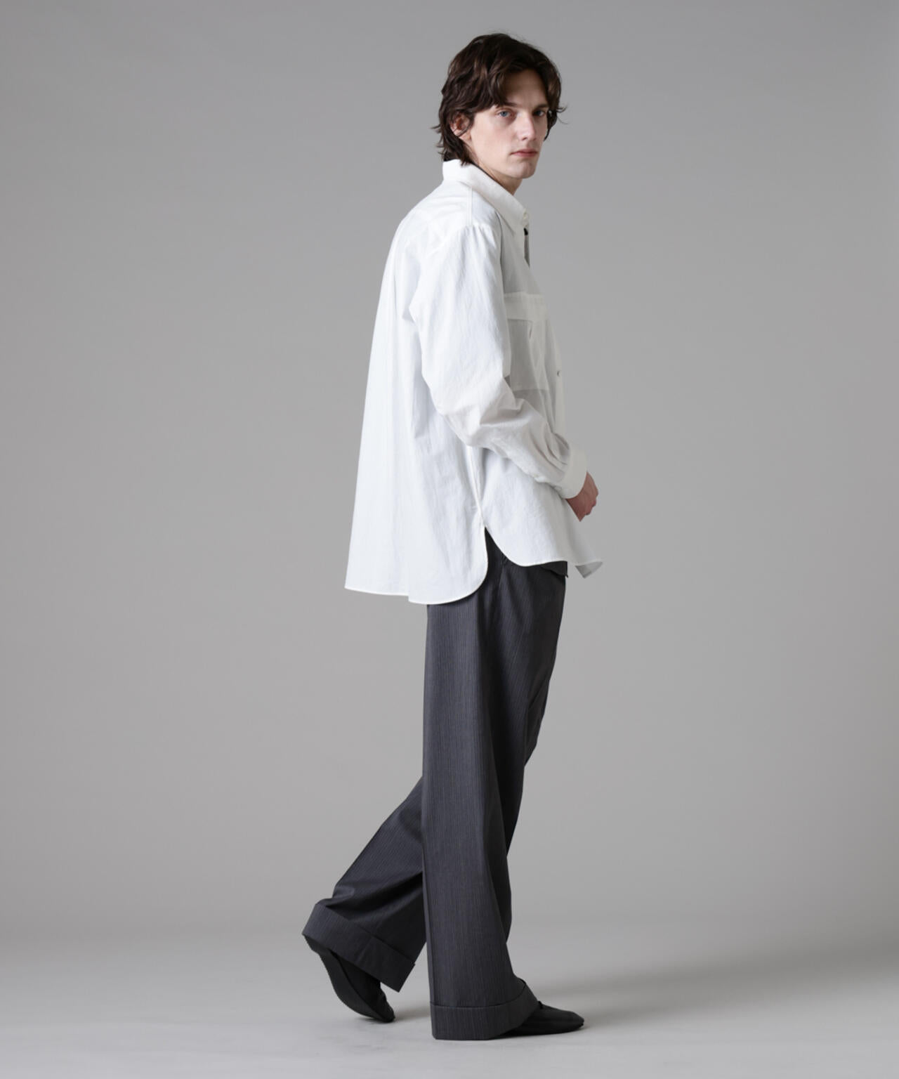 「ASSEMBLANC」フロントポケットサファリシャツ 6685120232