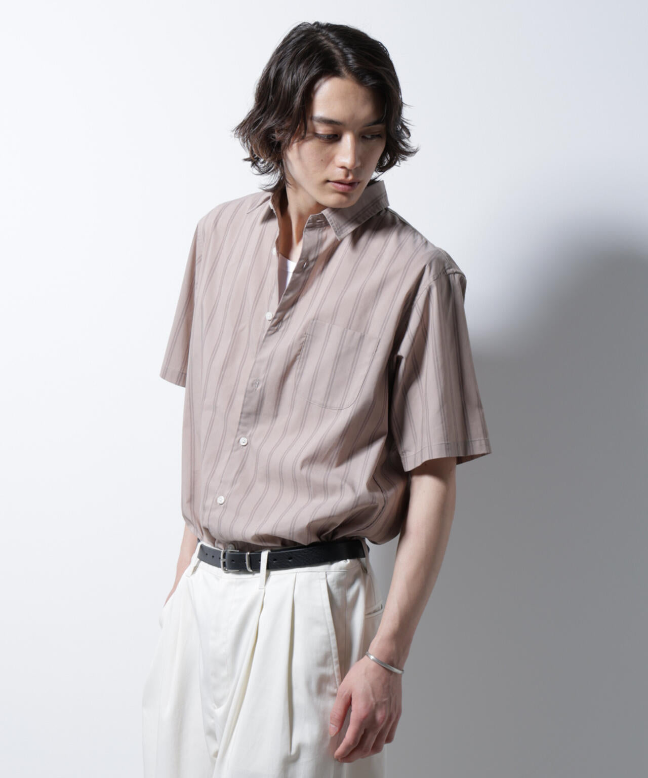 「ICE FLOW LINEN」バリエーションシャツ 半袖 6685121201