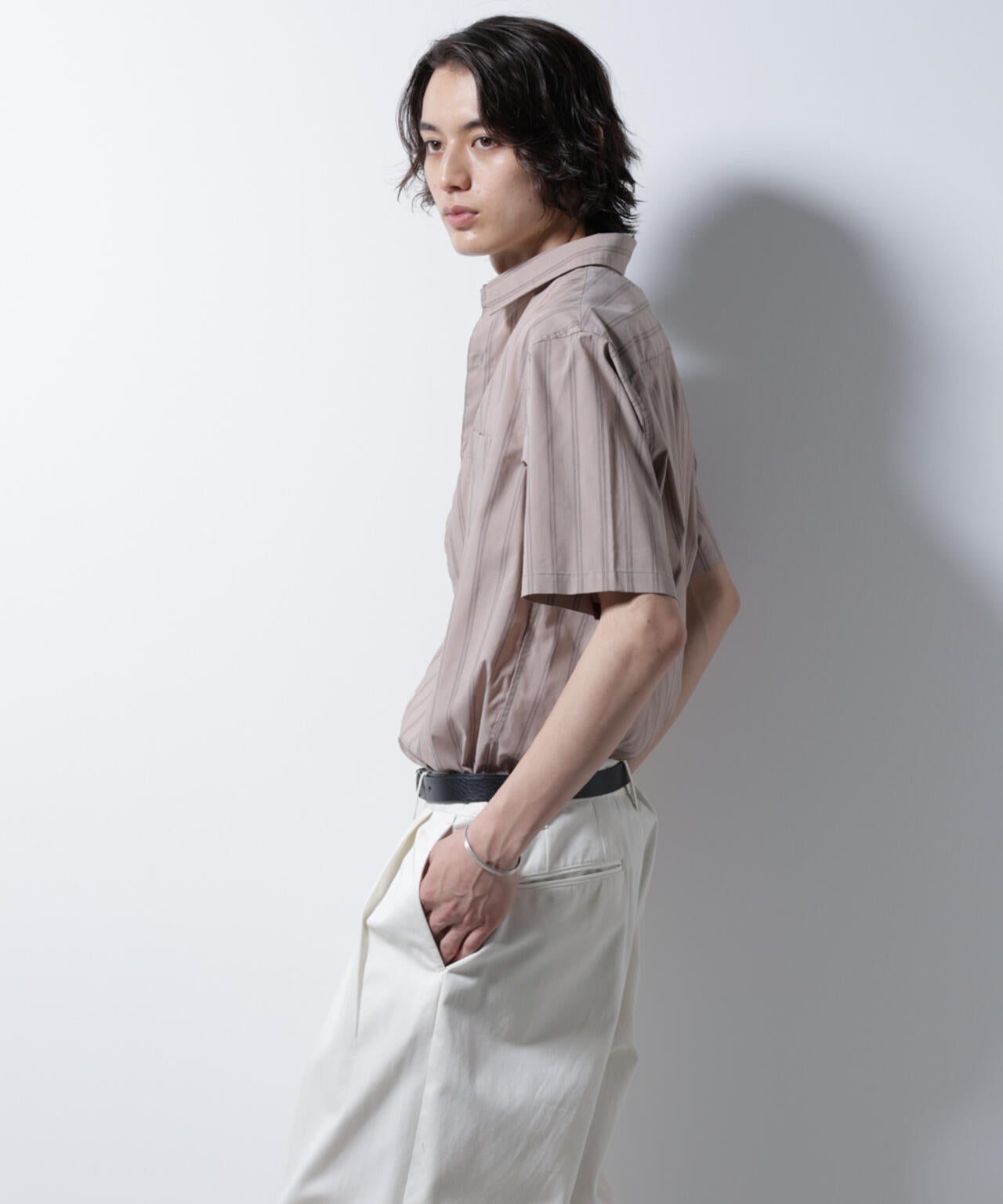 「ICE FLOW LINEN」バリエーションシャツ 半袖 6685121201