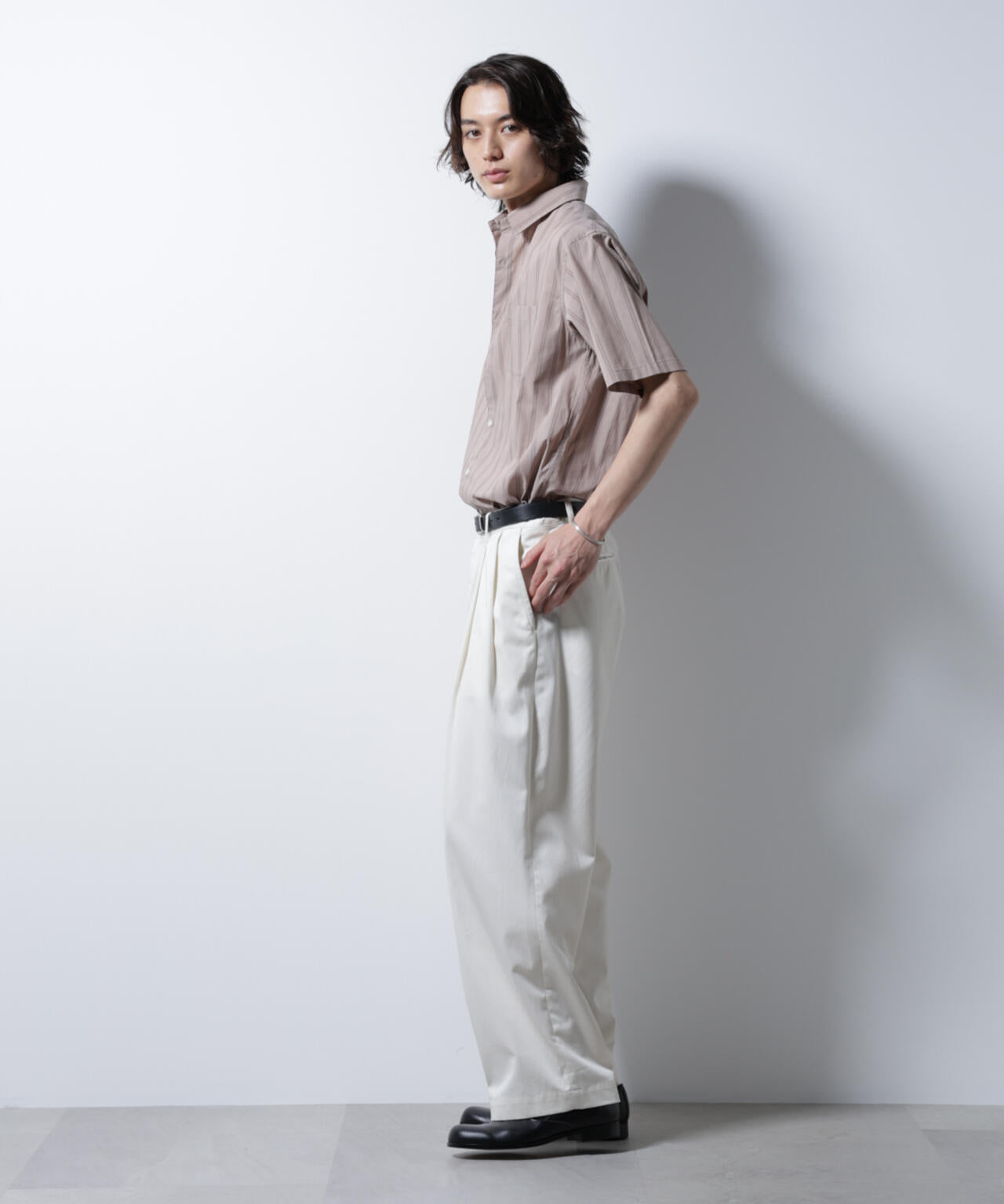 「ICE FLOW LINEN」バリエーションシャツ 半袖 6685121201