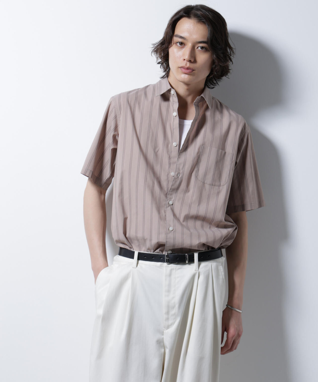 「ICE FLOW LINEN」バリエーションシャツ 半袖 6685121201
