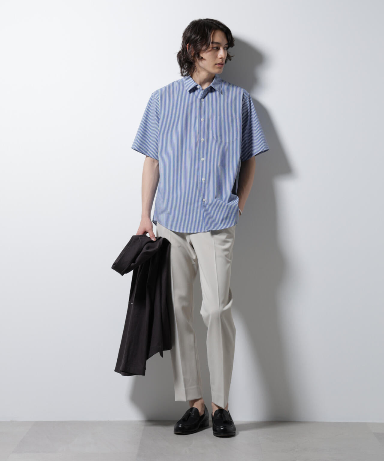 「ICE FLOW LINEN」バリエーションシャツ 半袖 6685121201